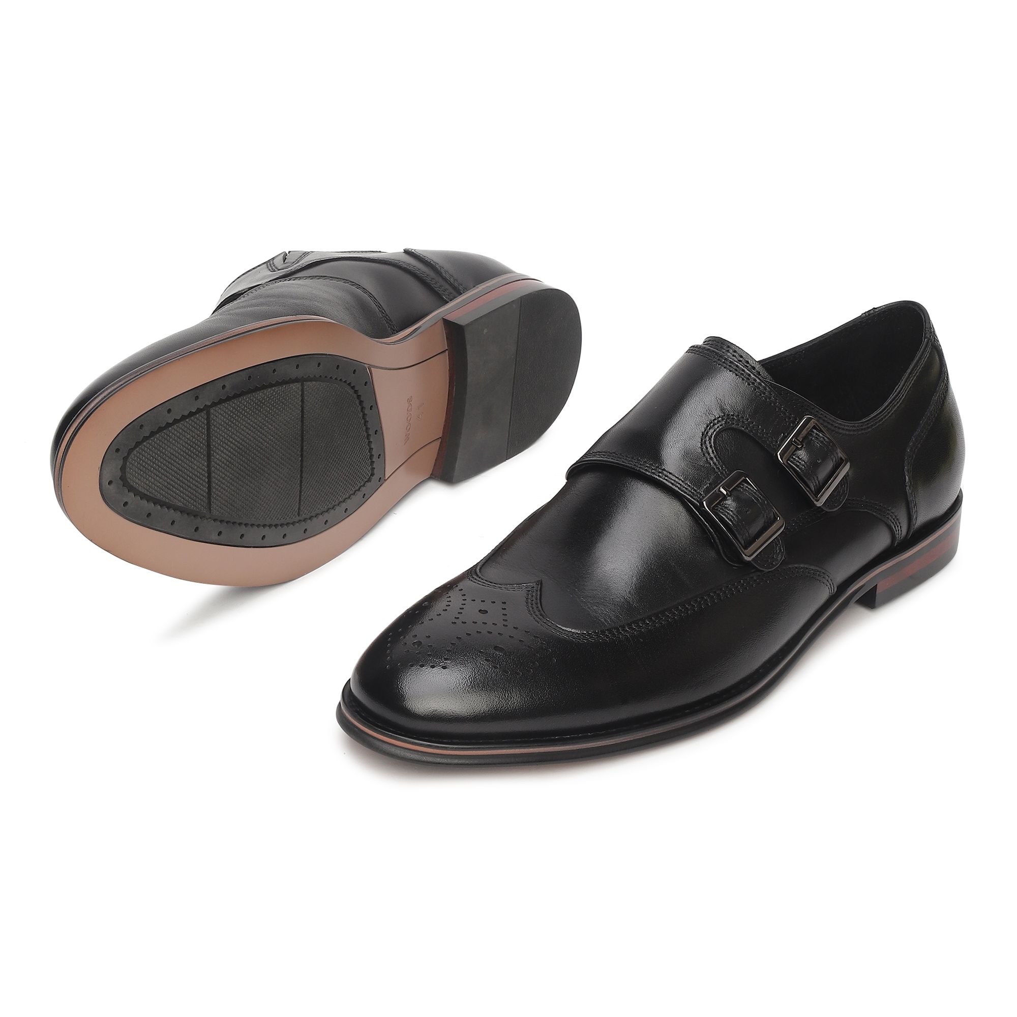 Black Monk strap shoe for Men