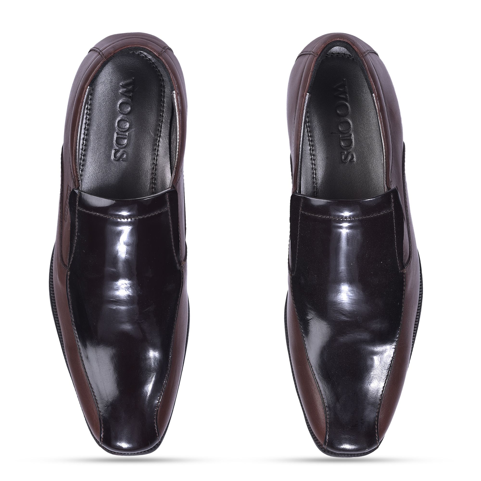 Brown slip-on formal shoes for men