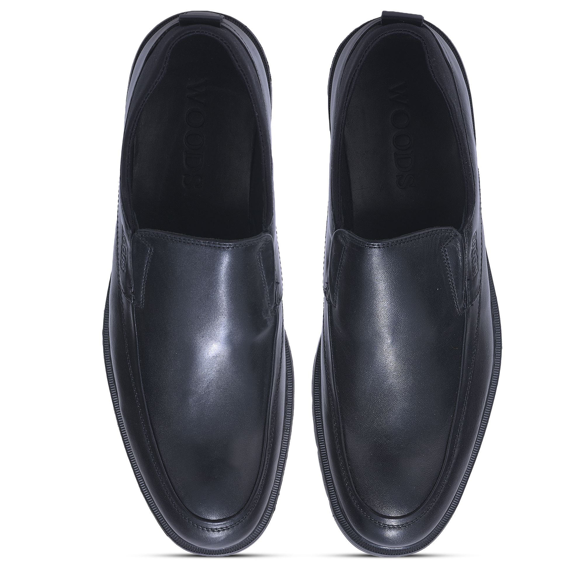 BLACK slip-on shoes