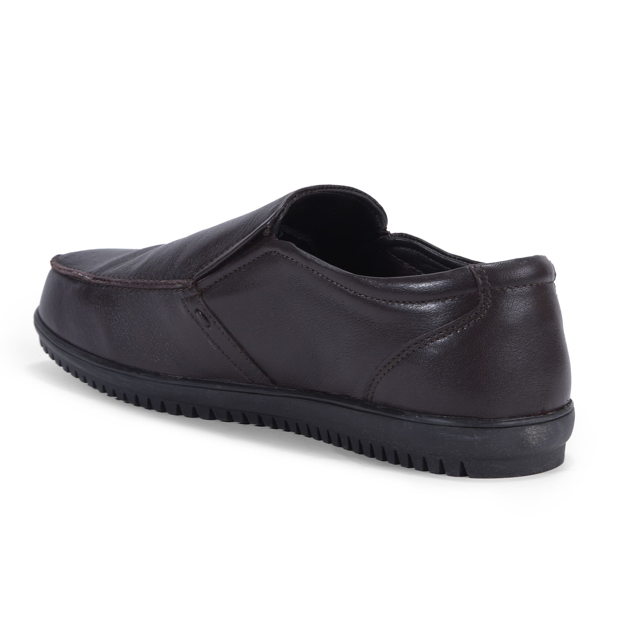 Dark brown slip-on shoe for men