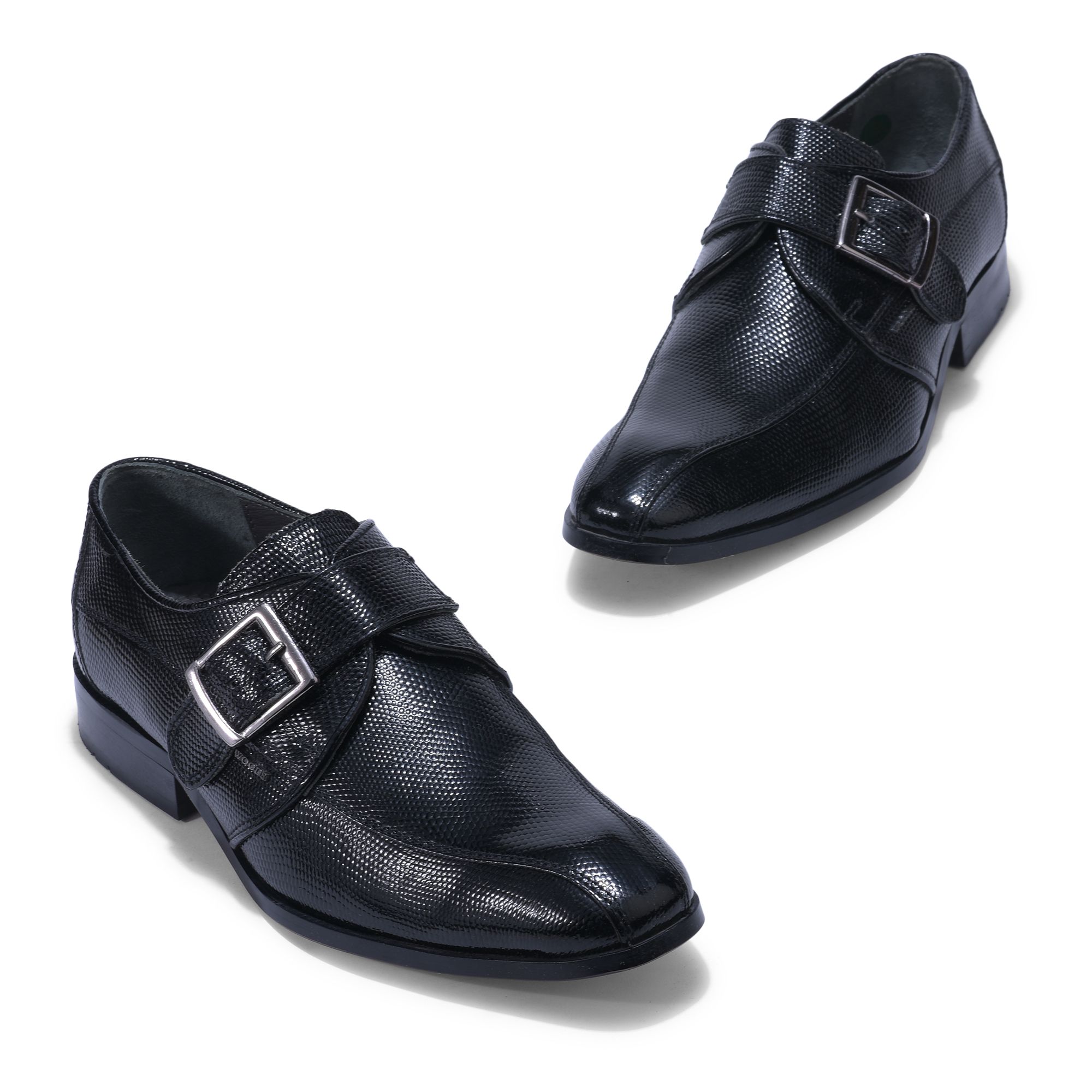 Black monk strap shoe