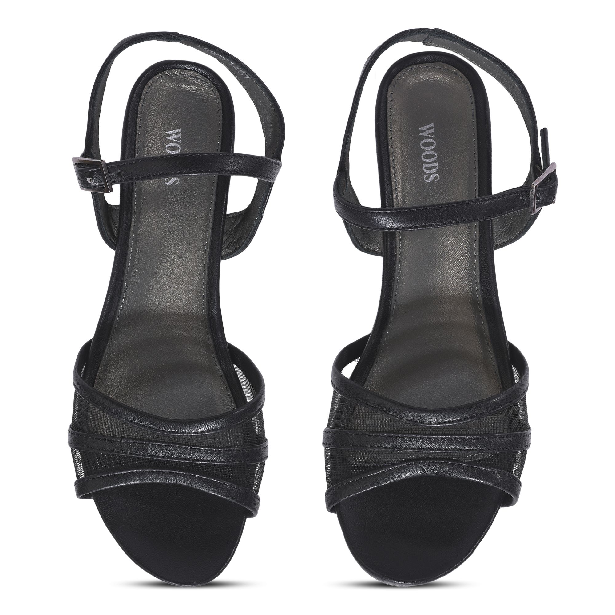 BLACK wedge heel sandals for women