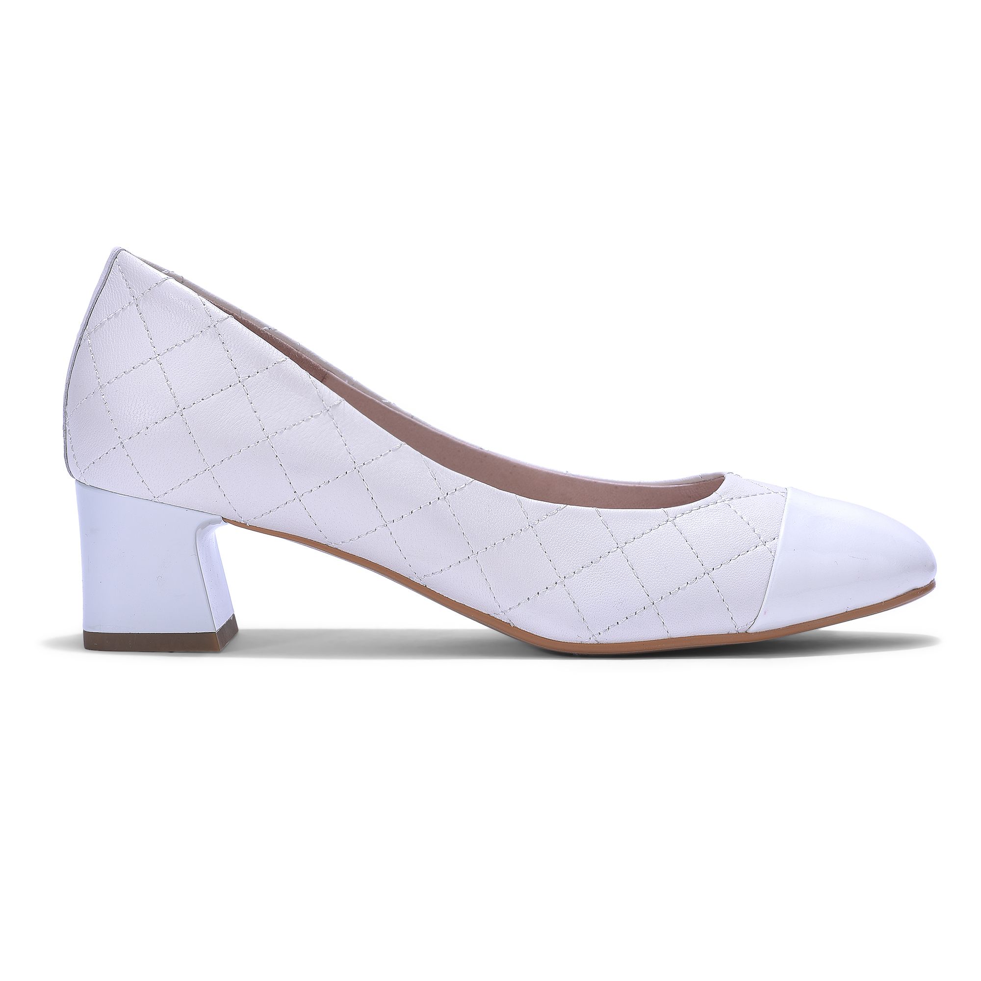 Buy Inc.5 Solid White Block Heels Online