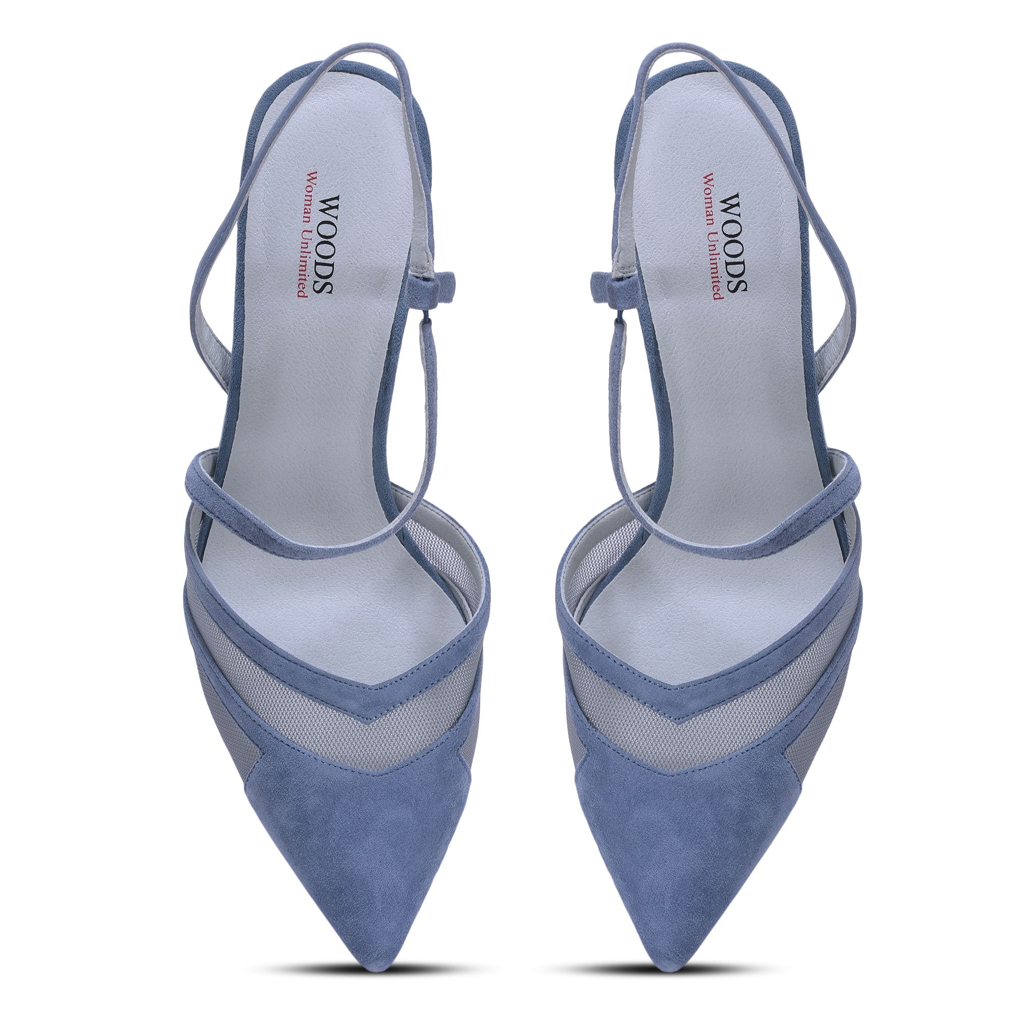 Blue/Light grey ankle strap sandal