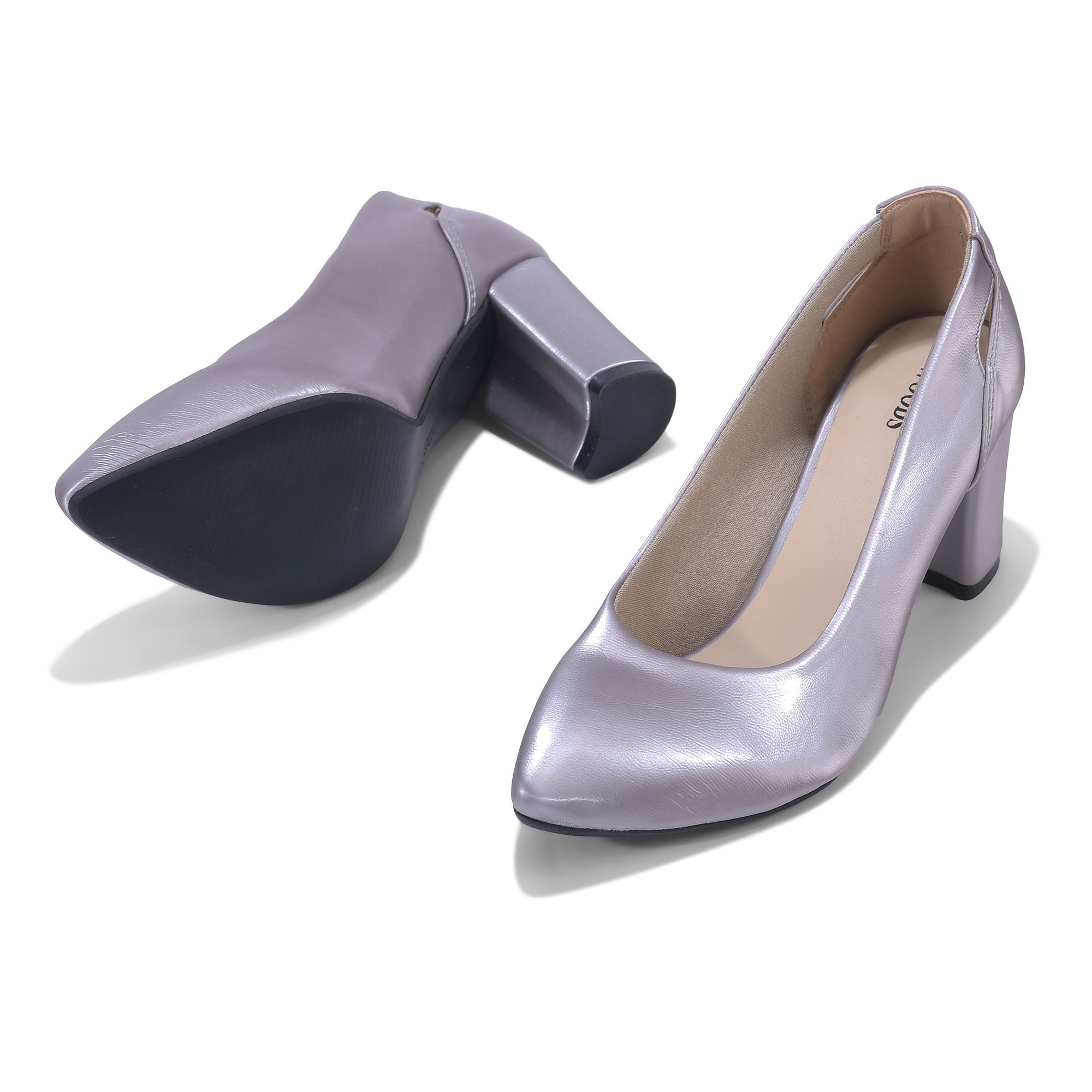 Gunmetal block online heels