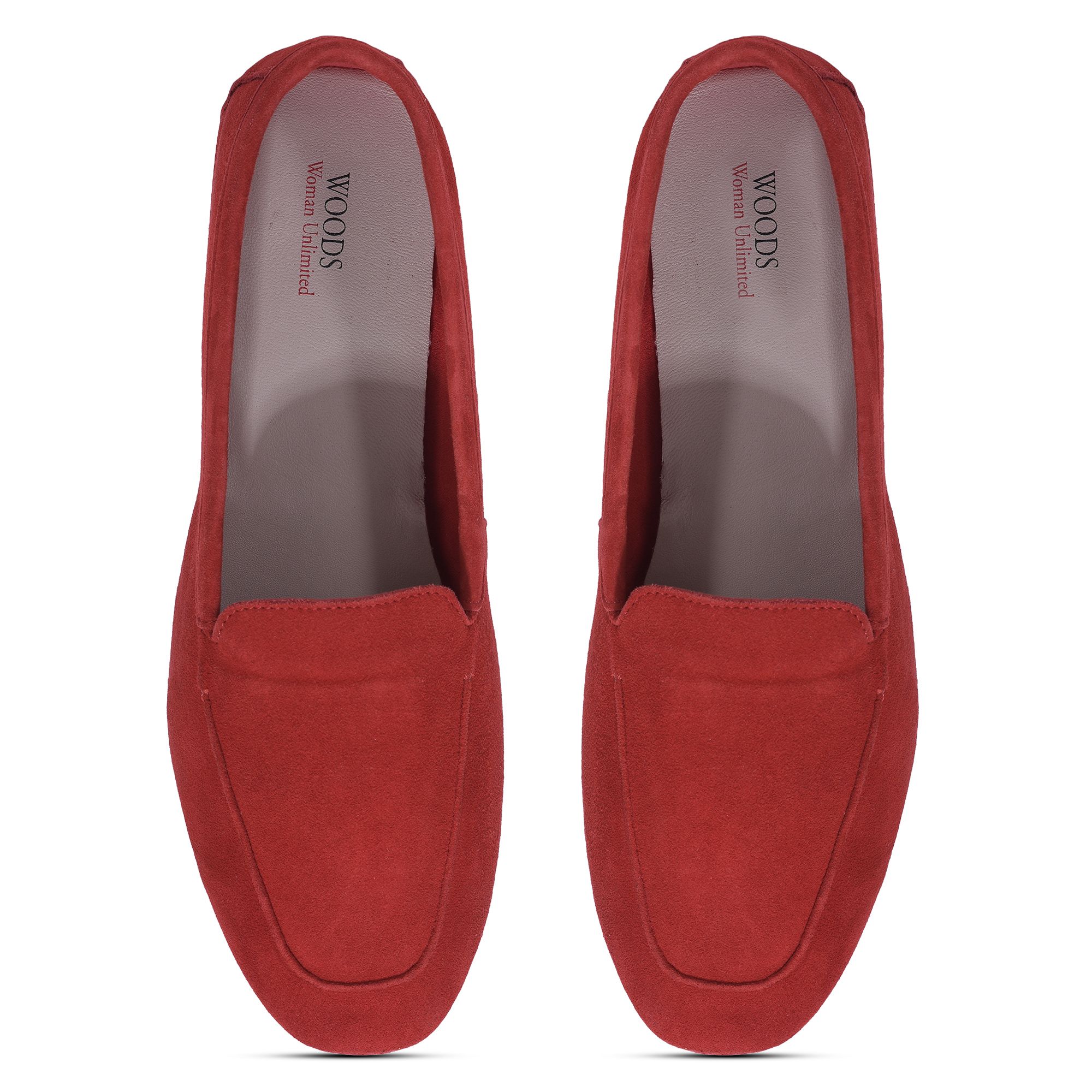 Red penny loafer for women
