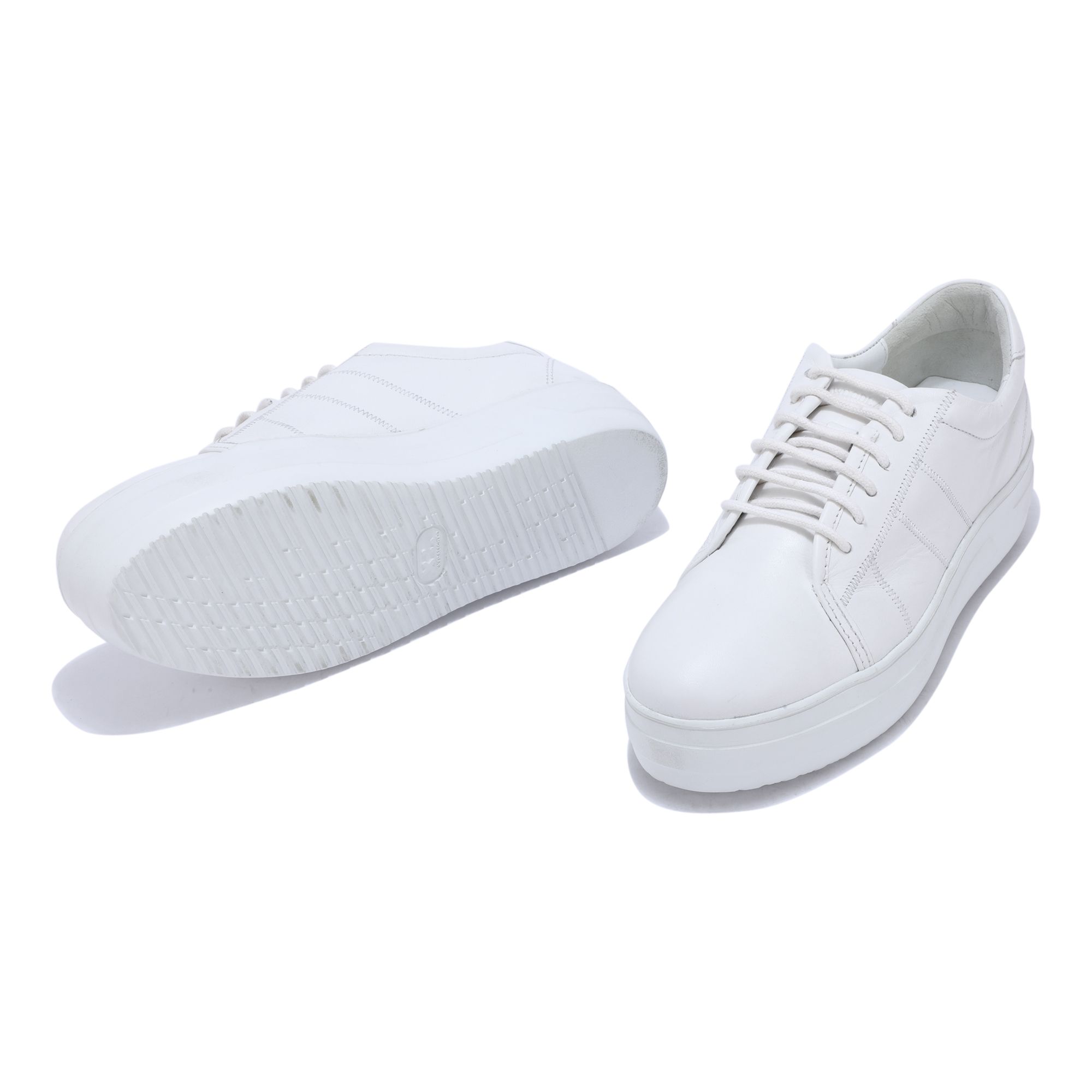 Woodland white sale leather shoes