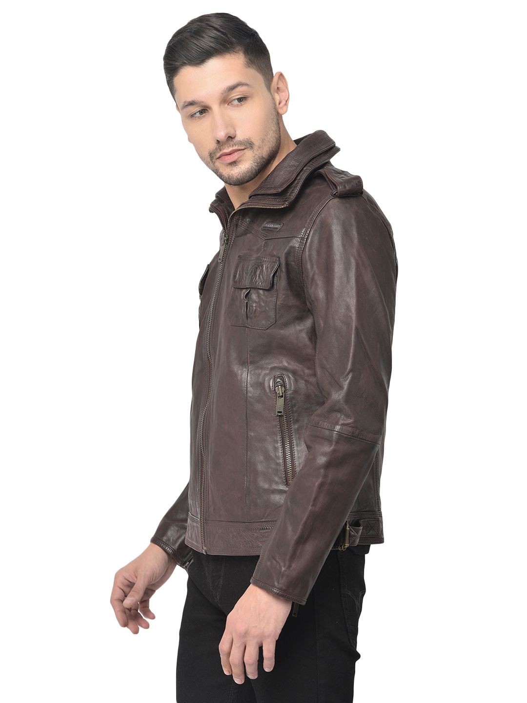 Cherry leather jacket for men
