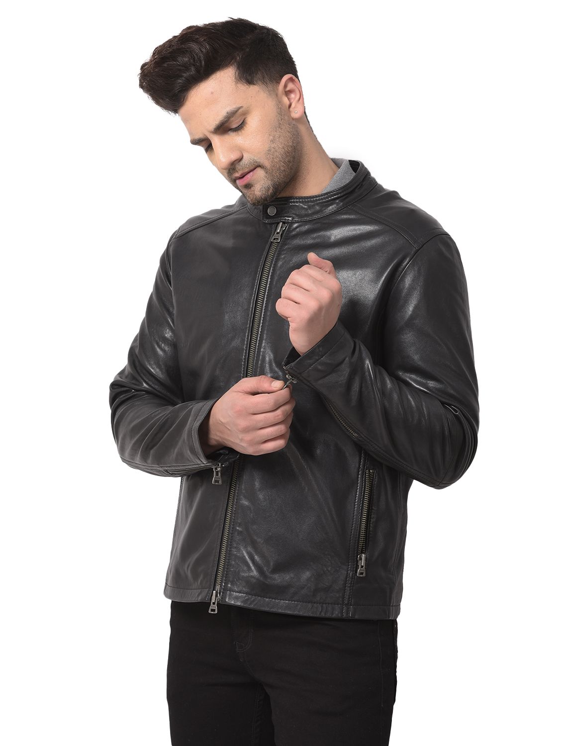 Leather jacket shop woodland price