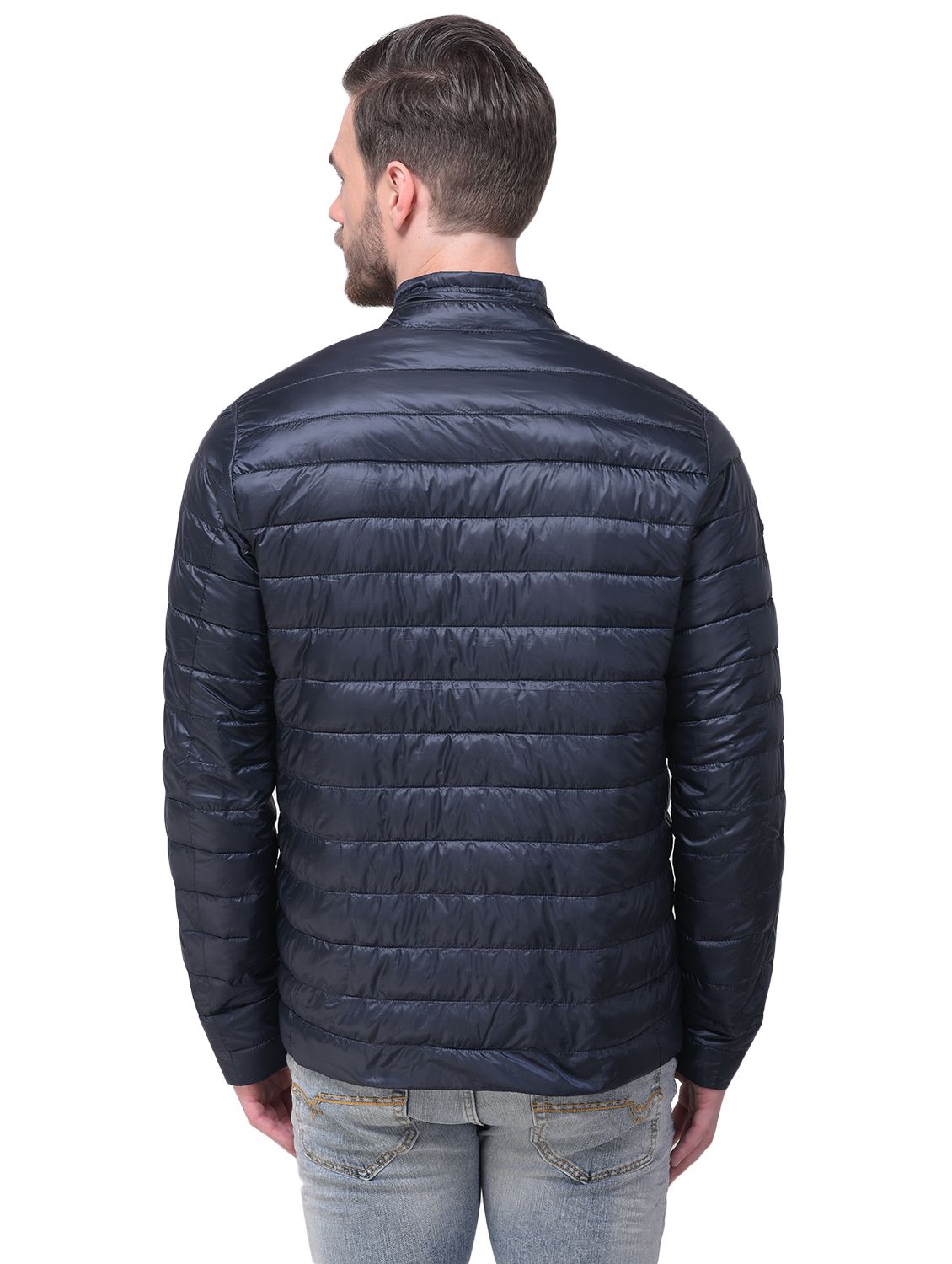 Navy quilted jacket