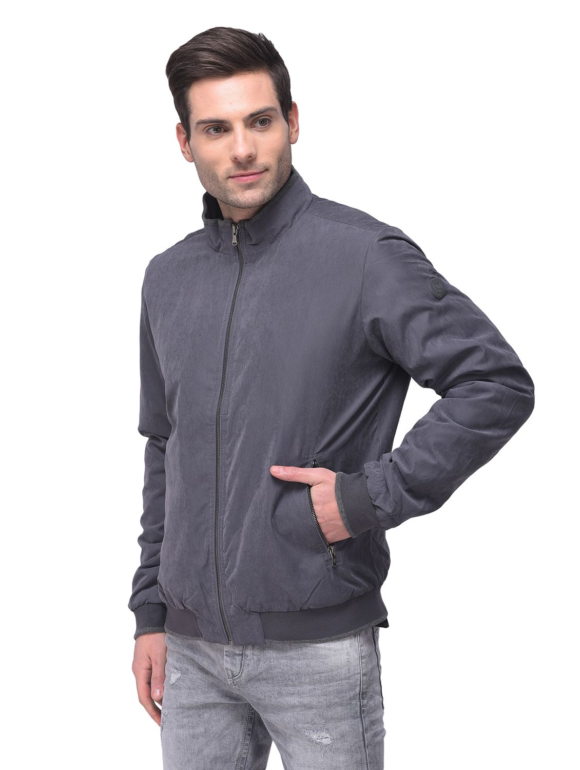 Grey long sleeve jacket