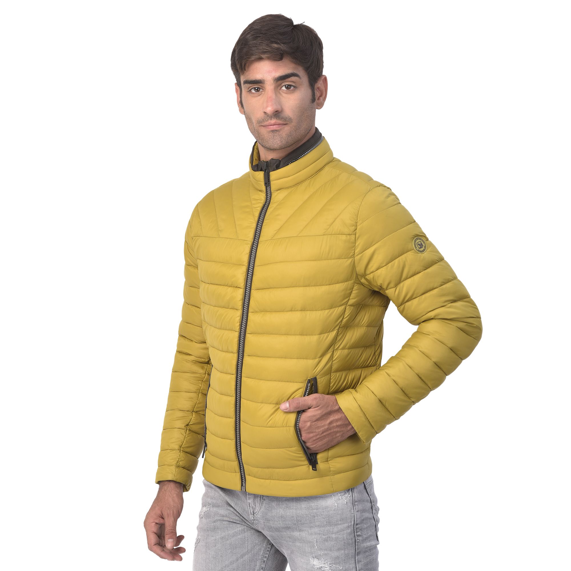 Golden palm quilted jacket