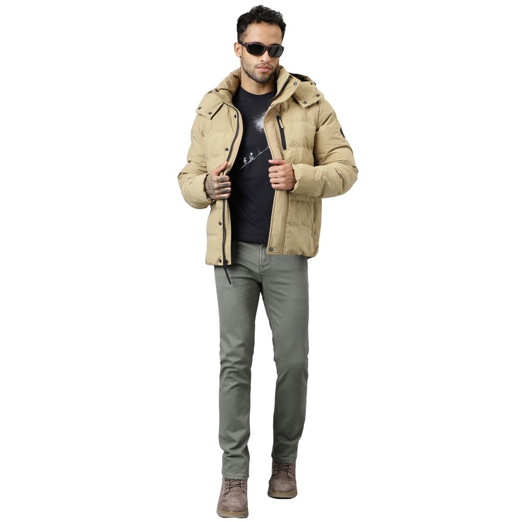 Men's Winter Quilted Jacket Beige Bolf 0025 BEIGE