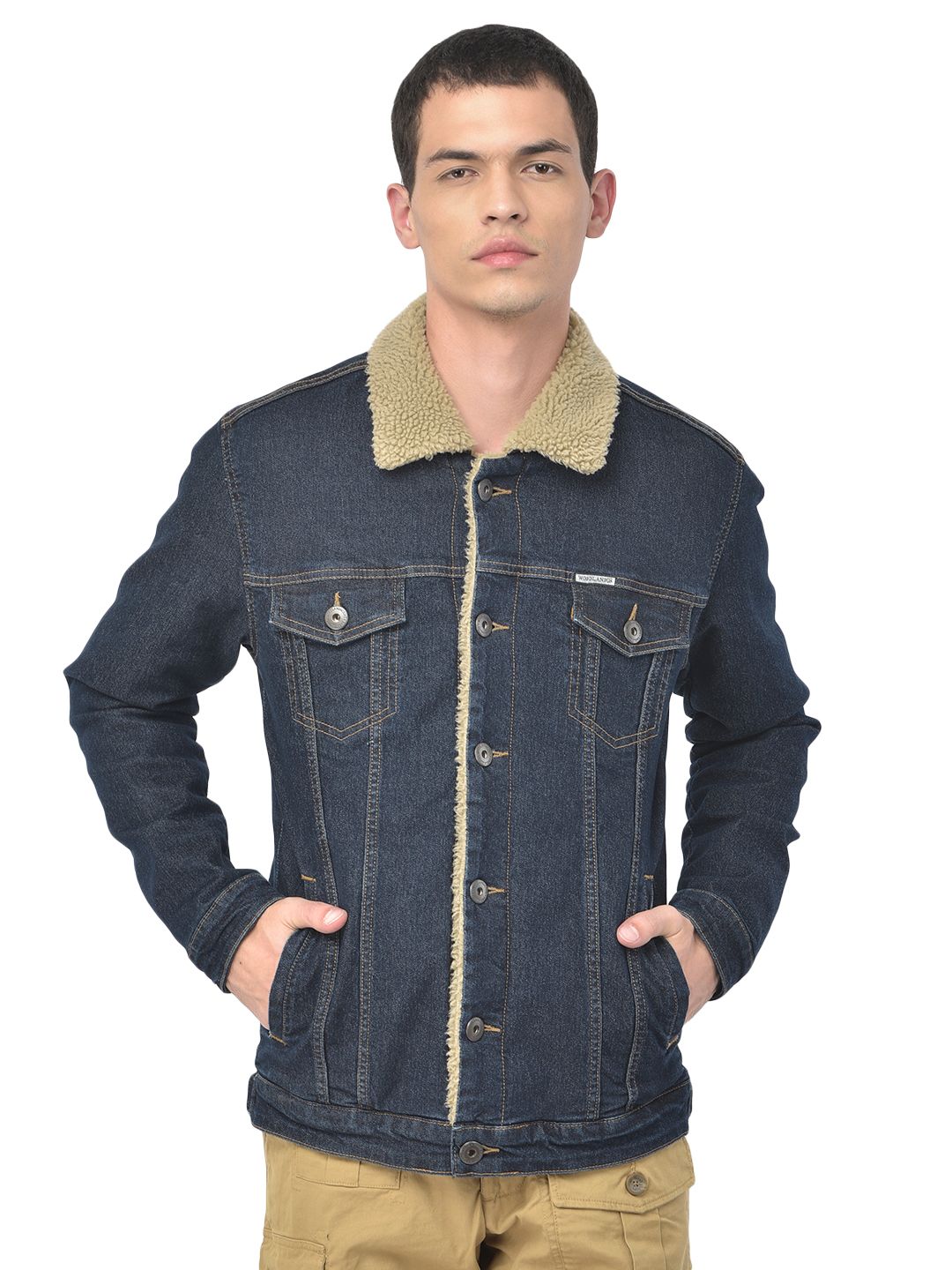 Buy Men Washed Regular Fit Denim Jacket Online at Best Prices in India -  JioMart.
