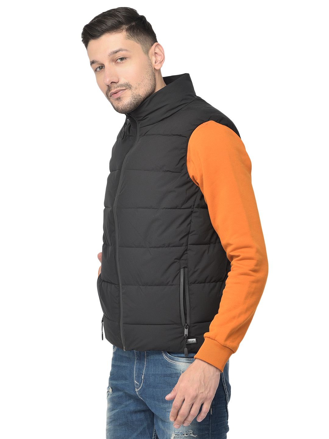 Black Sleeveless Puffer Jacket – rigoindia