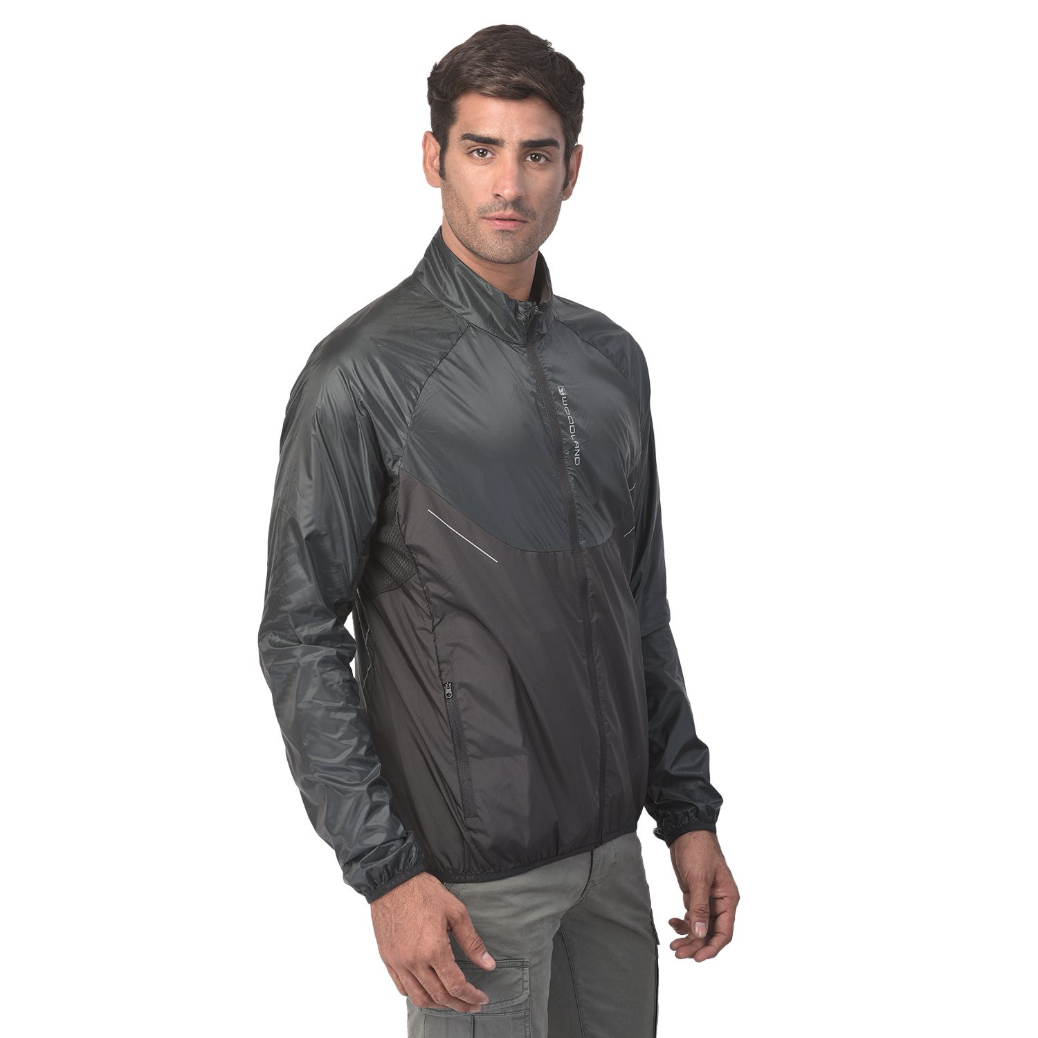 Black lightweight windcheater for men