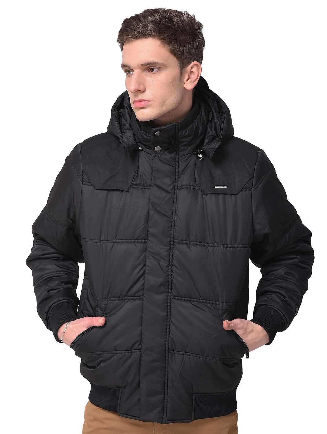 Black Quilted Jacket for men
