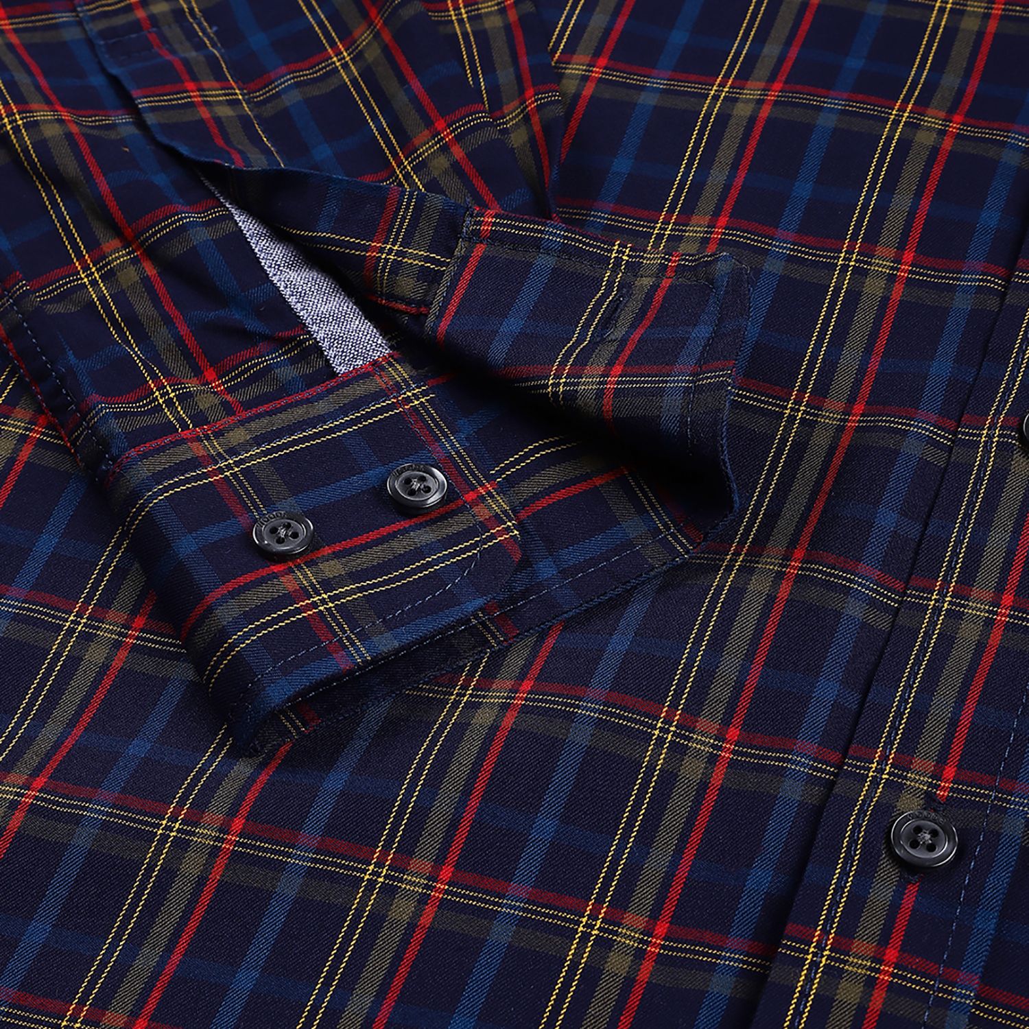 Red/Navy Check shirt for men
