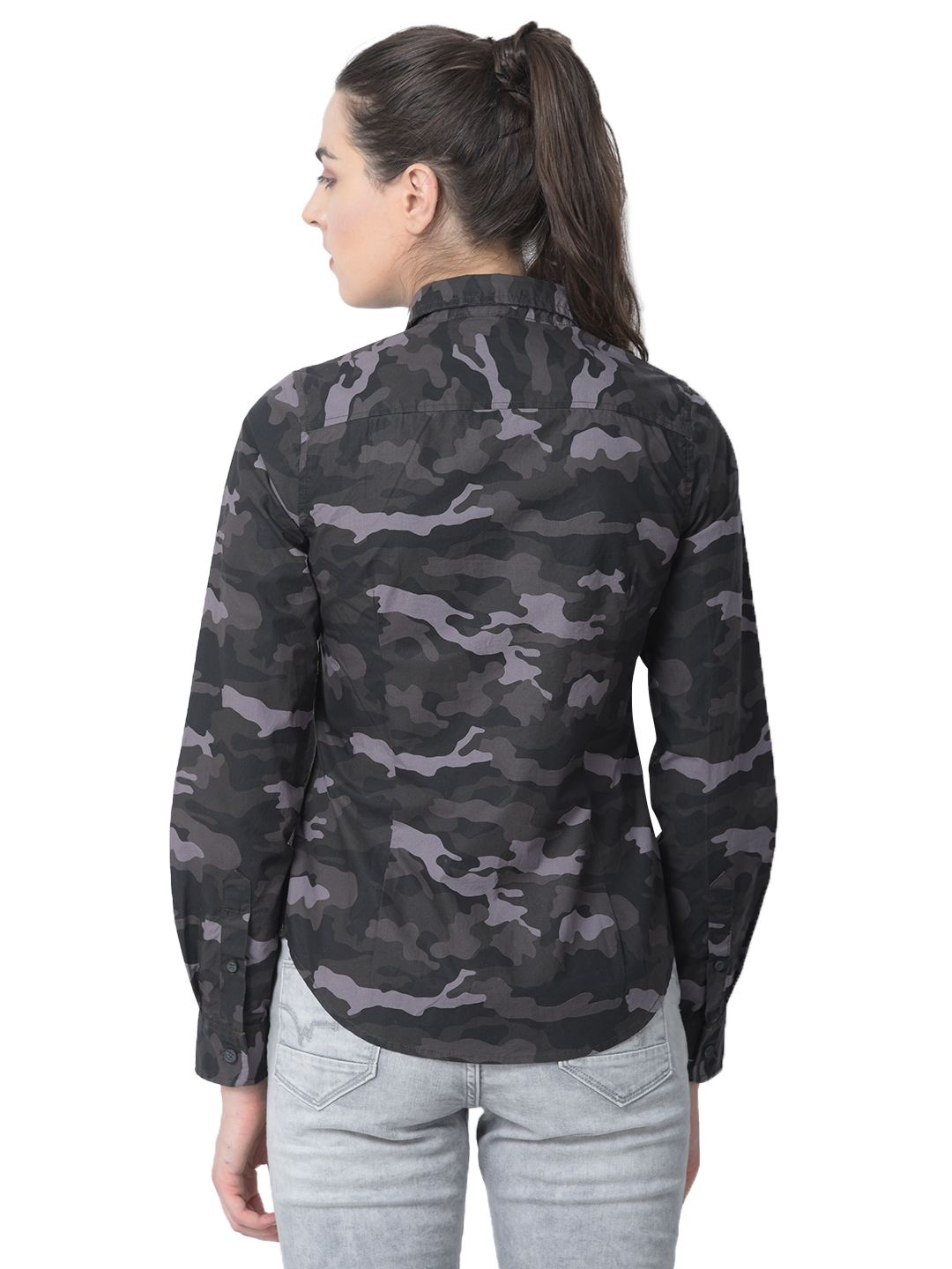 Camouflage grey shirt for women