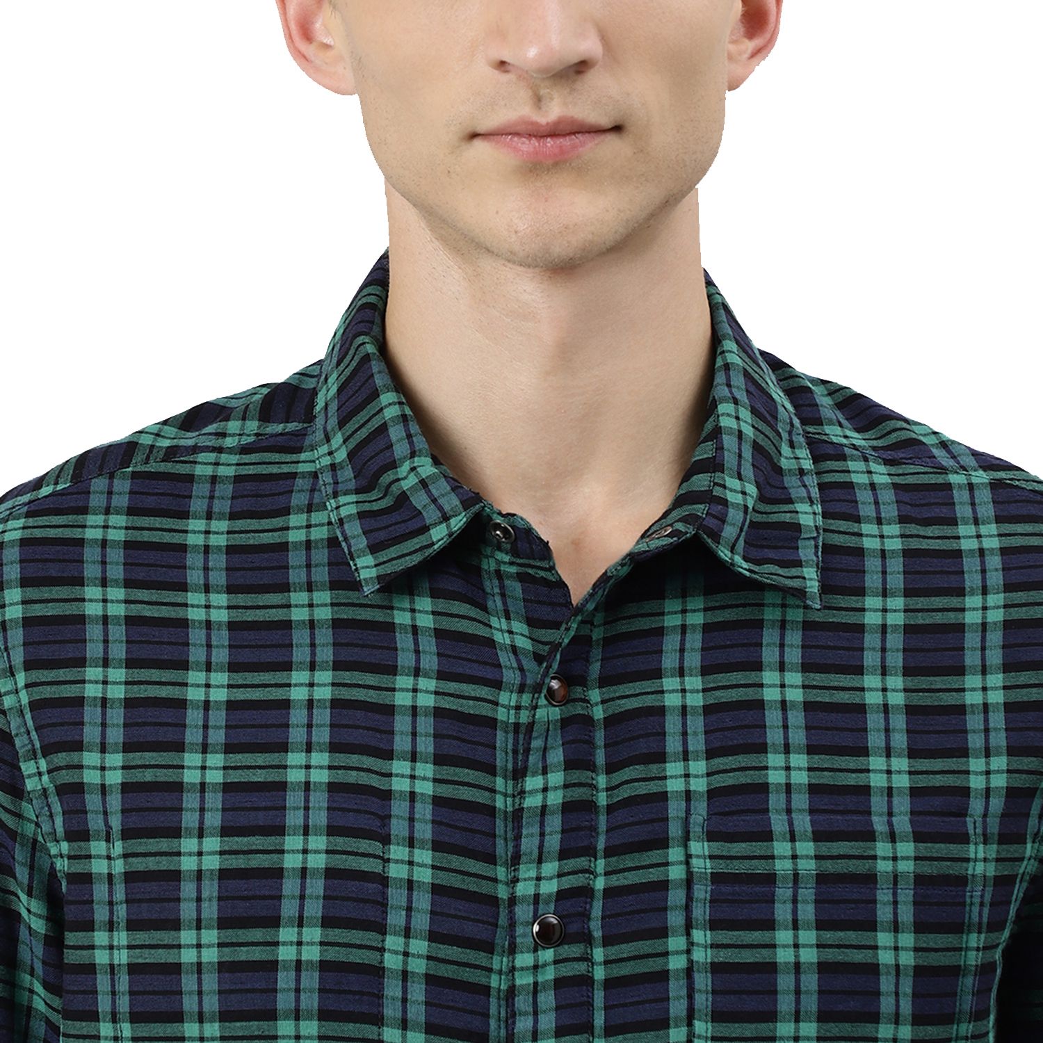 Blue/Green Checkered shirt for men