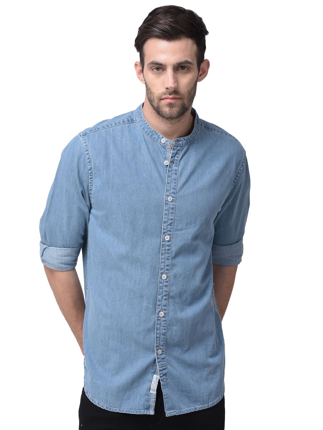 Light blue full sleeves shirt for men