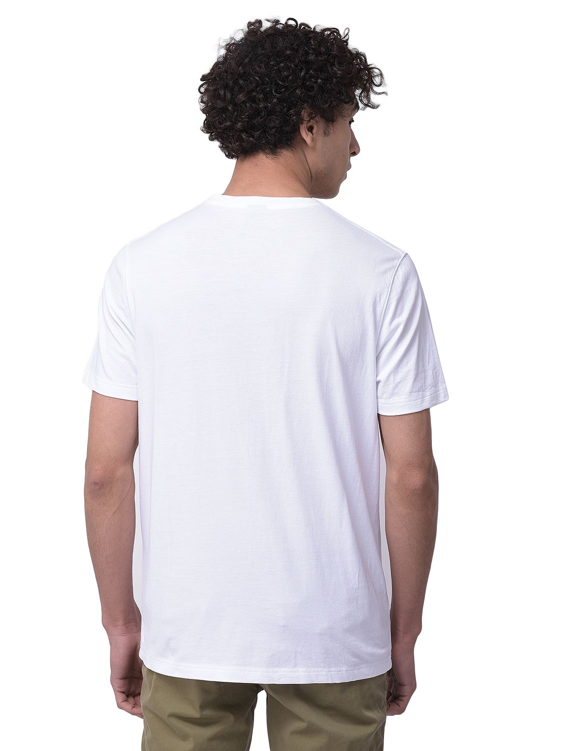 White crew neck t-shirt for men