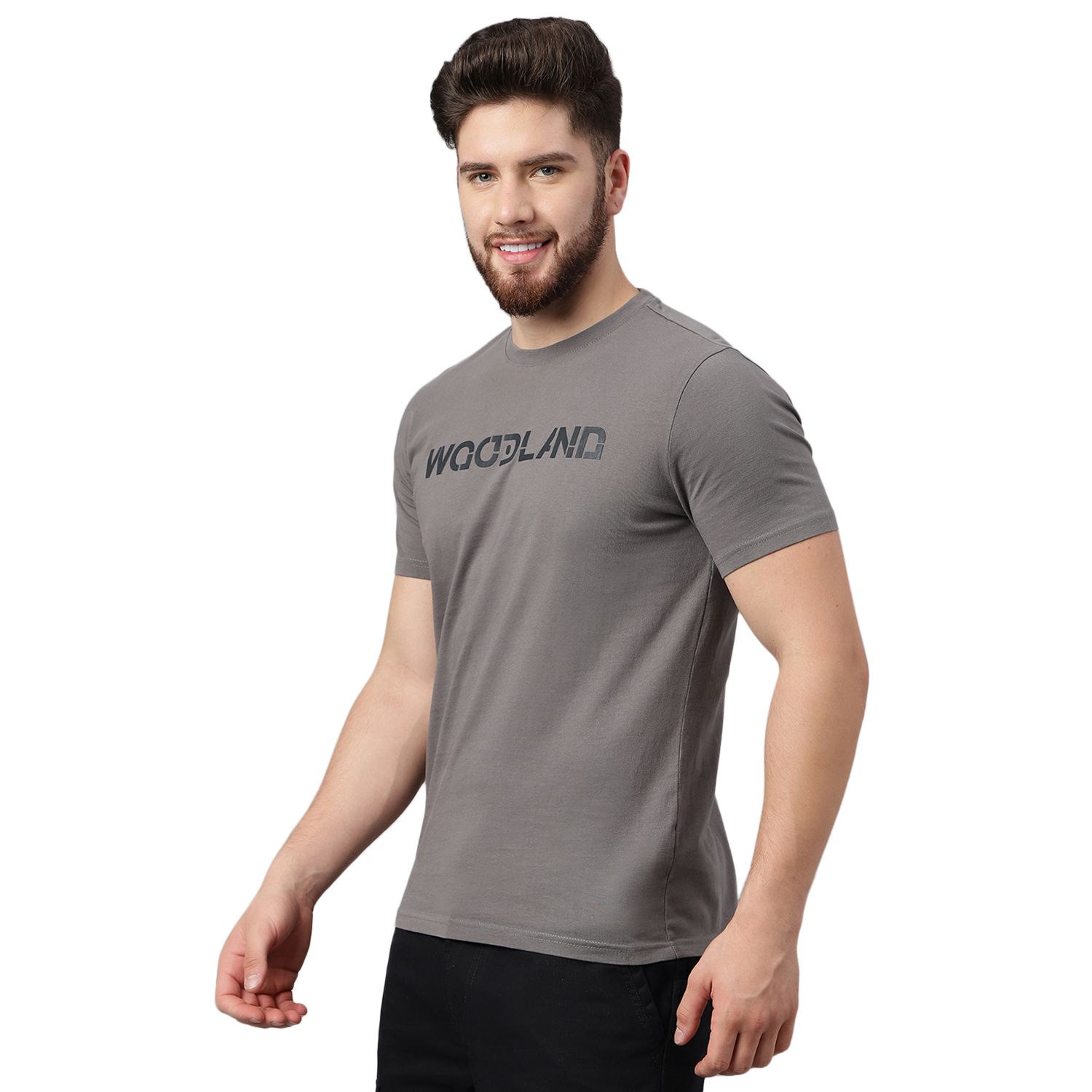 Grey crew neck t-shirt for men