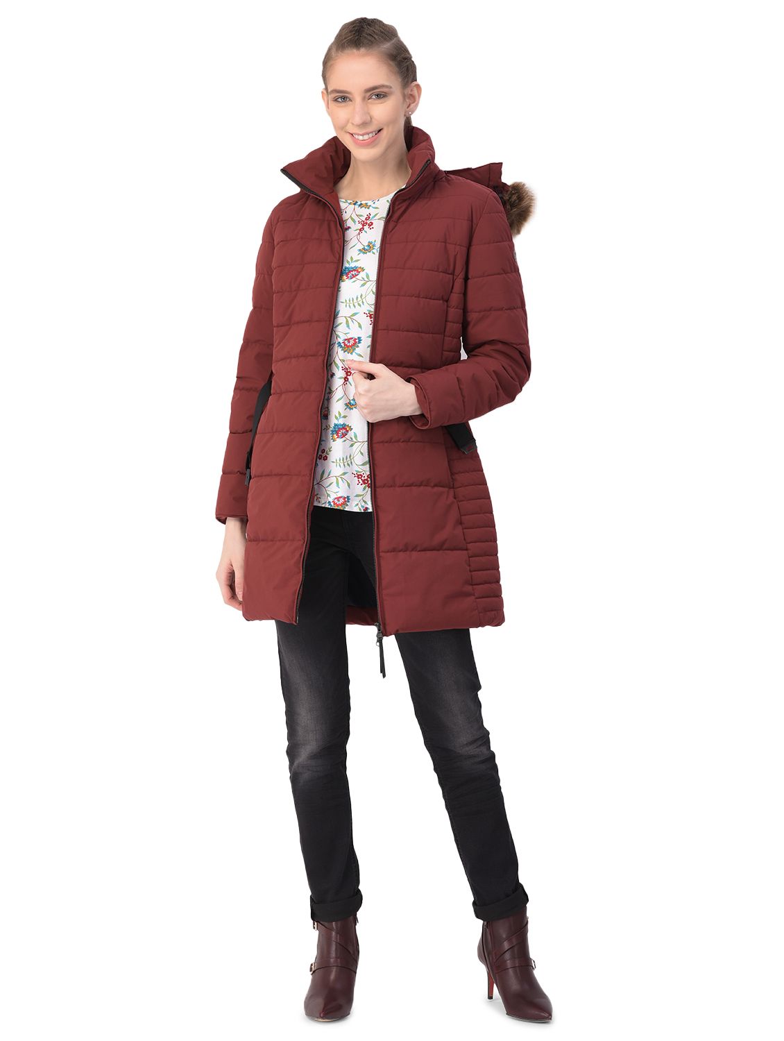 Buy Woodland Women Nylon Solid Regular Jacket | Blueblast | S |  GLJC03002312A009 at Amazon.in