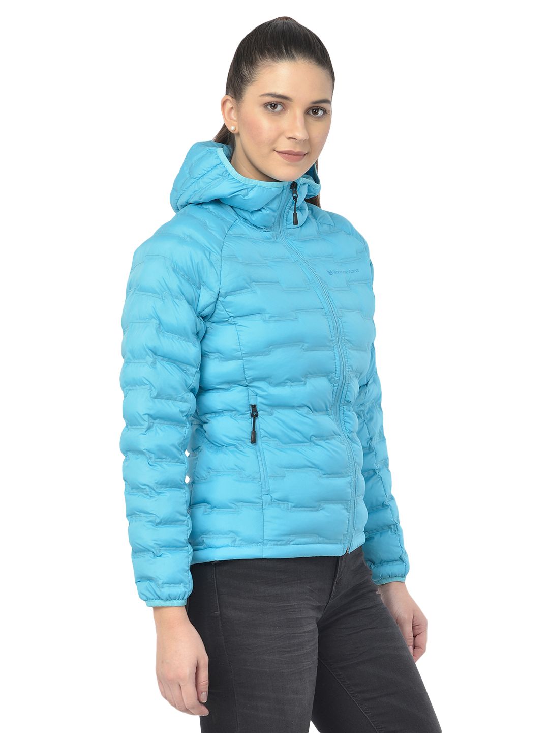 Blue atoll quilted jacket