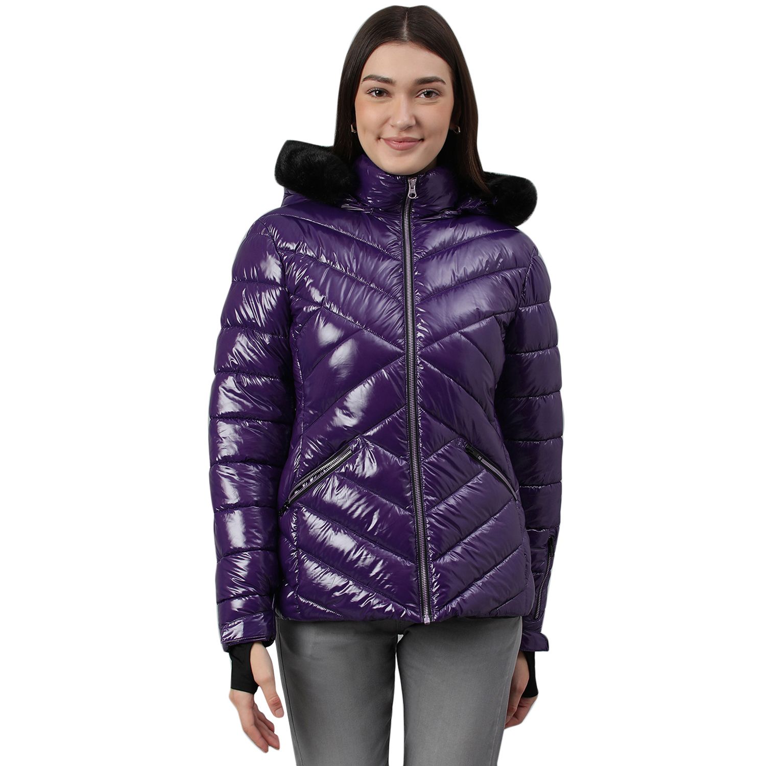 Purple Down Puffer Coat - Etsy Norway | Down puffer coat, Puffy jacket  women, Puffer jacket women