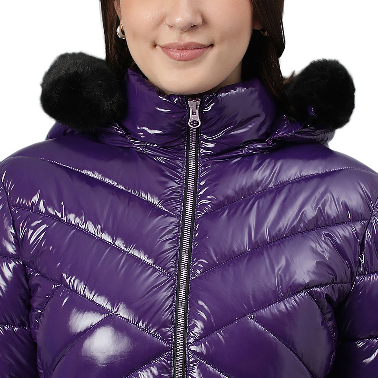 Women's Short Puffer Jacket - Ava & Viv™ Berry Purple 4x : Target