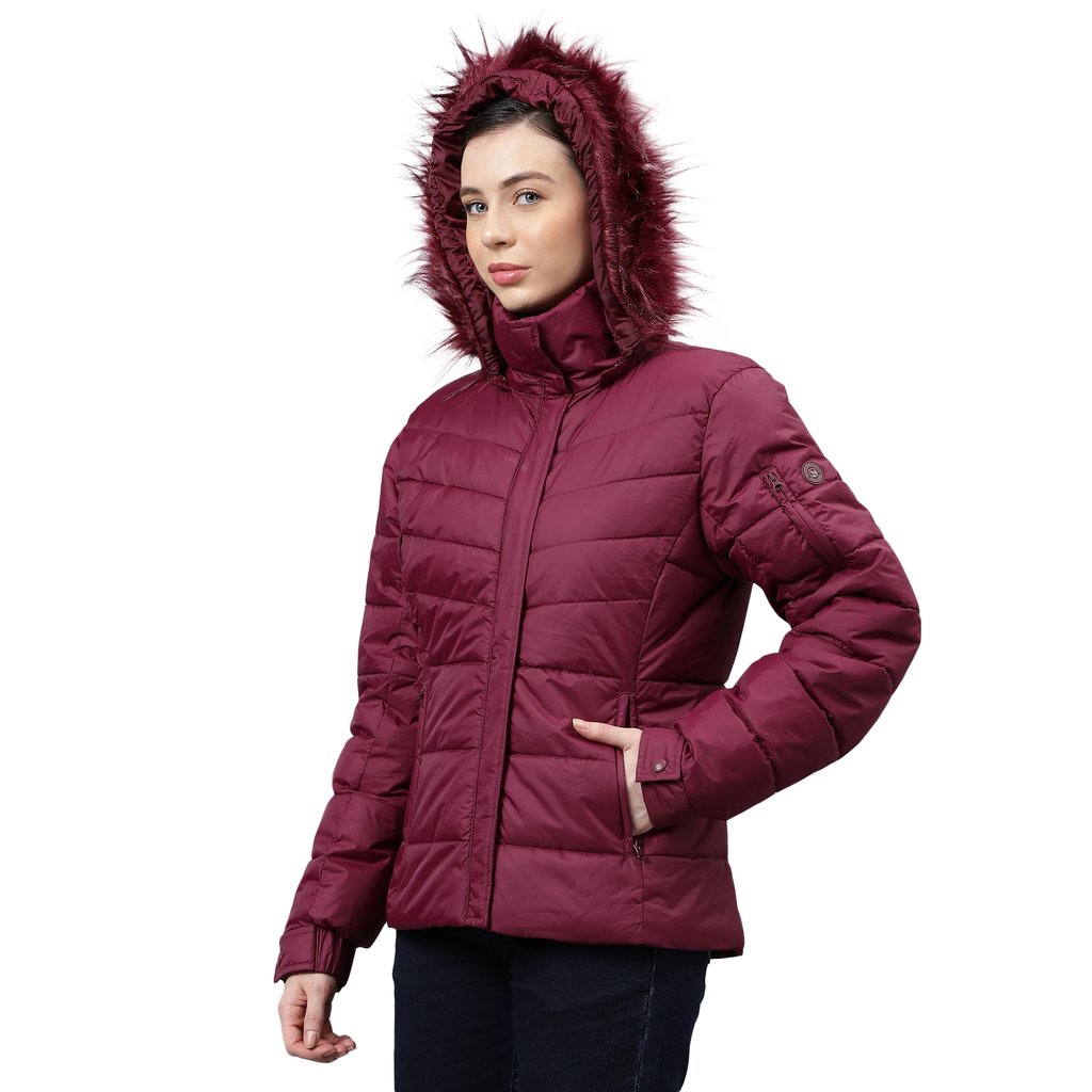 Buy FRATINI Solid Regular Neck Polyester Womens Winter Wear Jacket |  Shoppers Stop