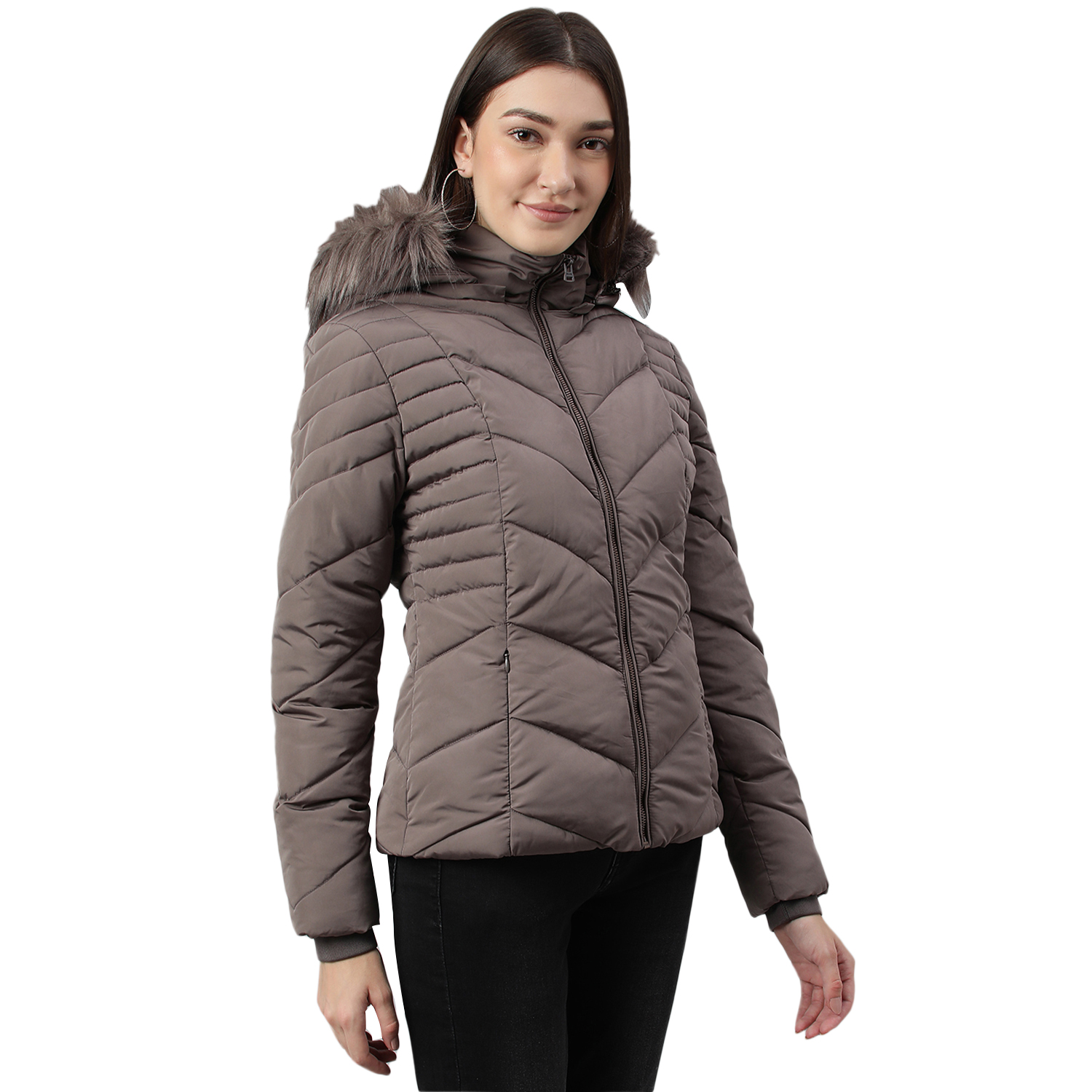 Peppercorn quilted jacket for women