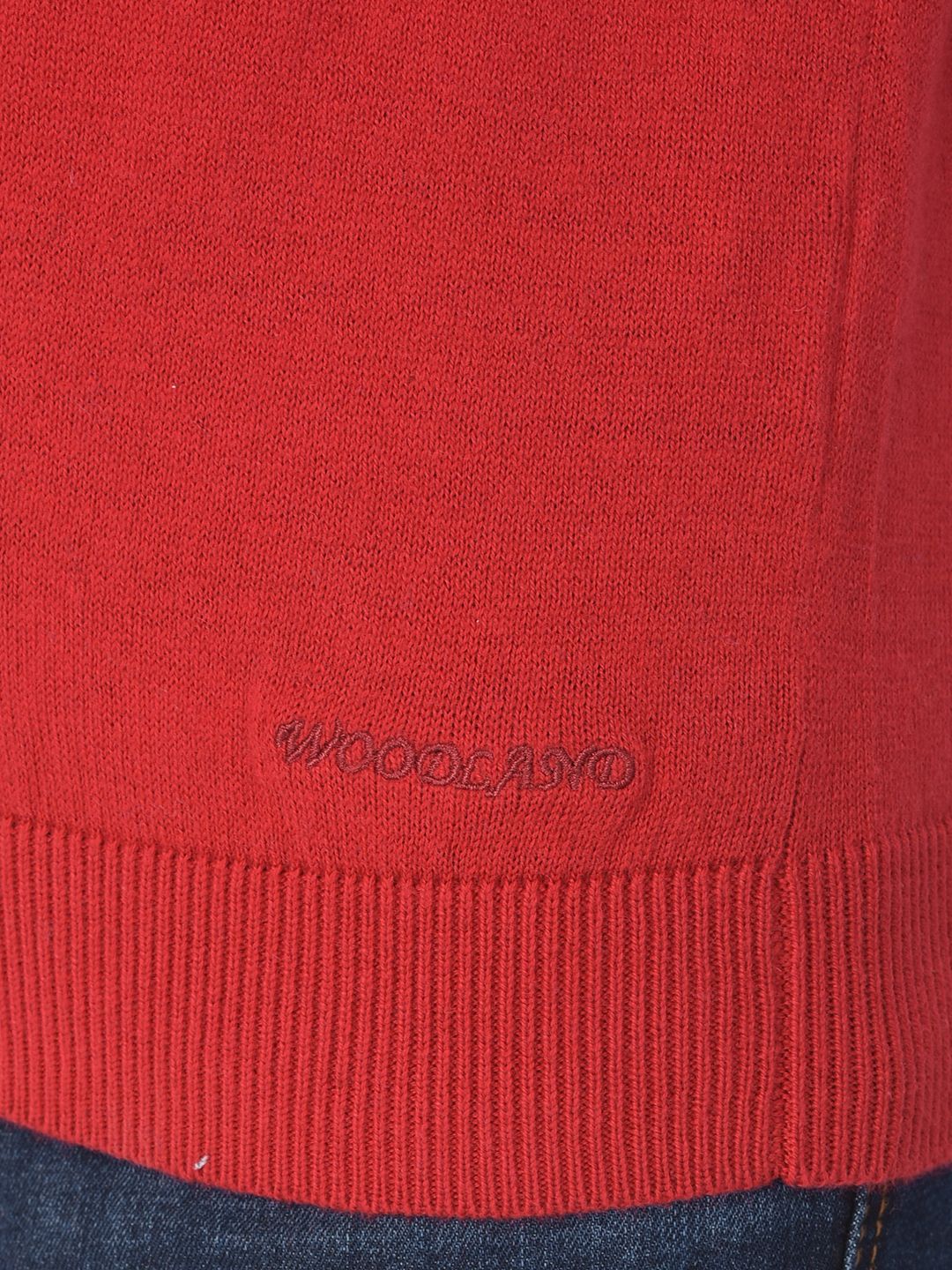 Tango Red v neck pullover sweater