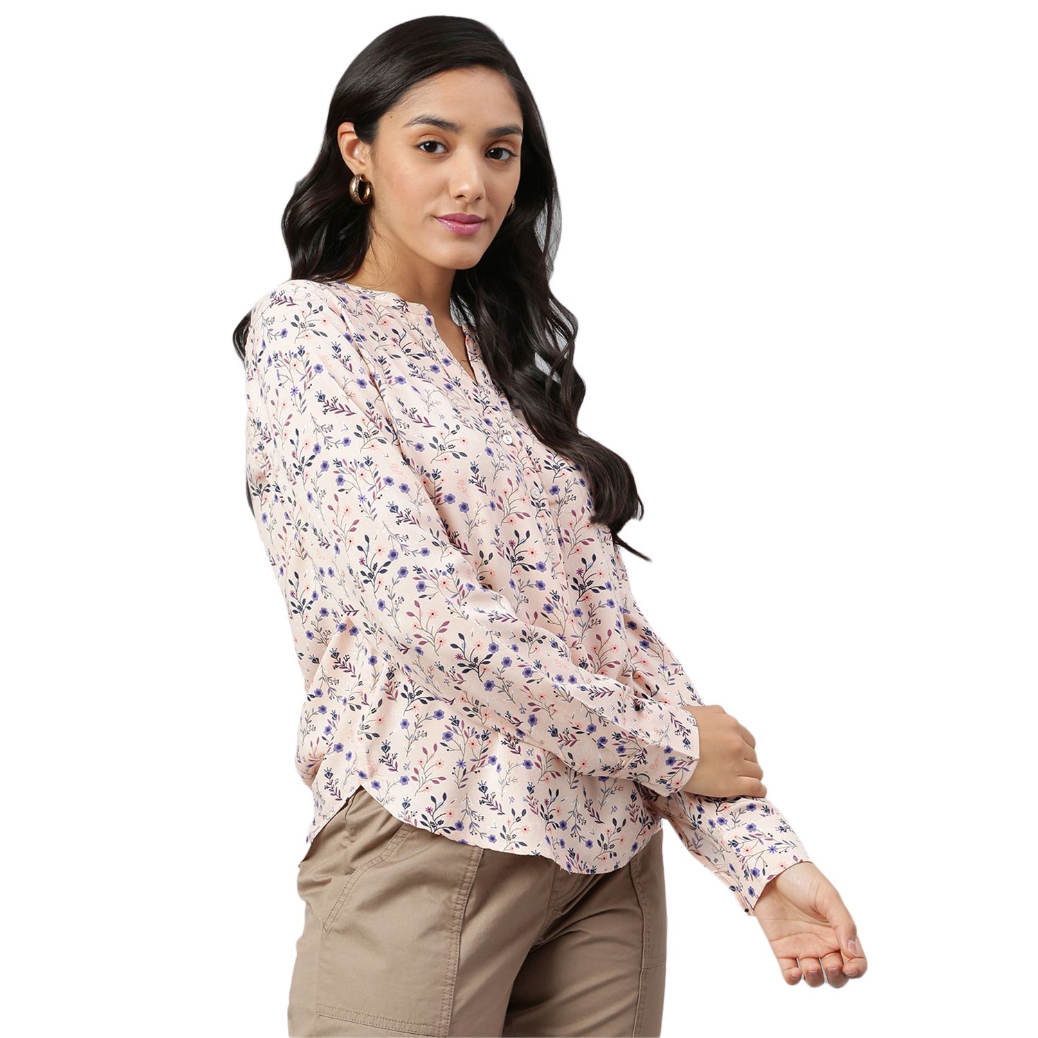 Peach Multi blouse for women