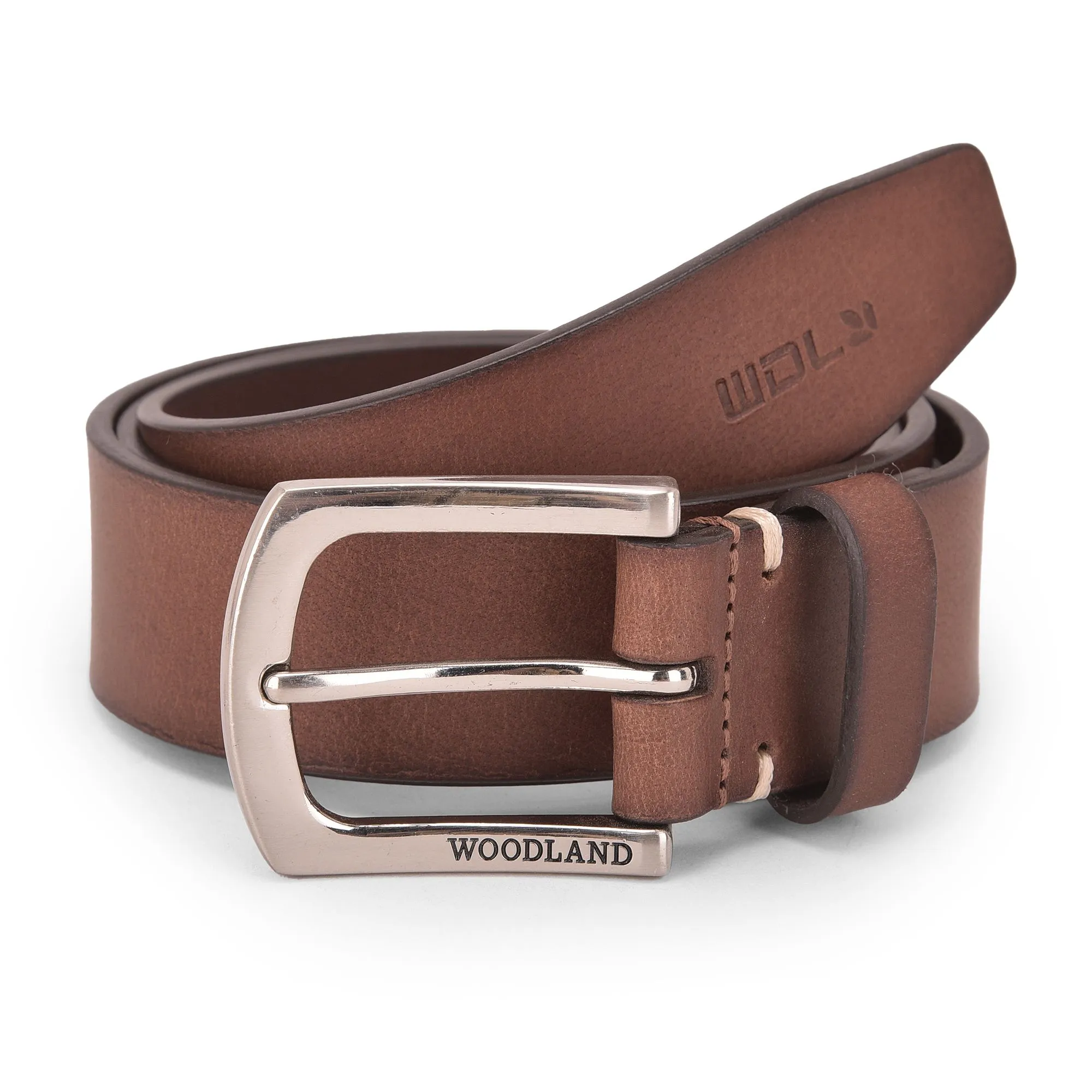 Brown men's leather belt - Image 1