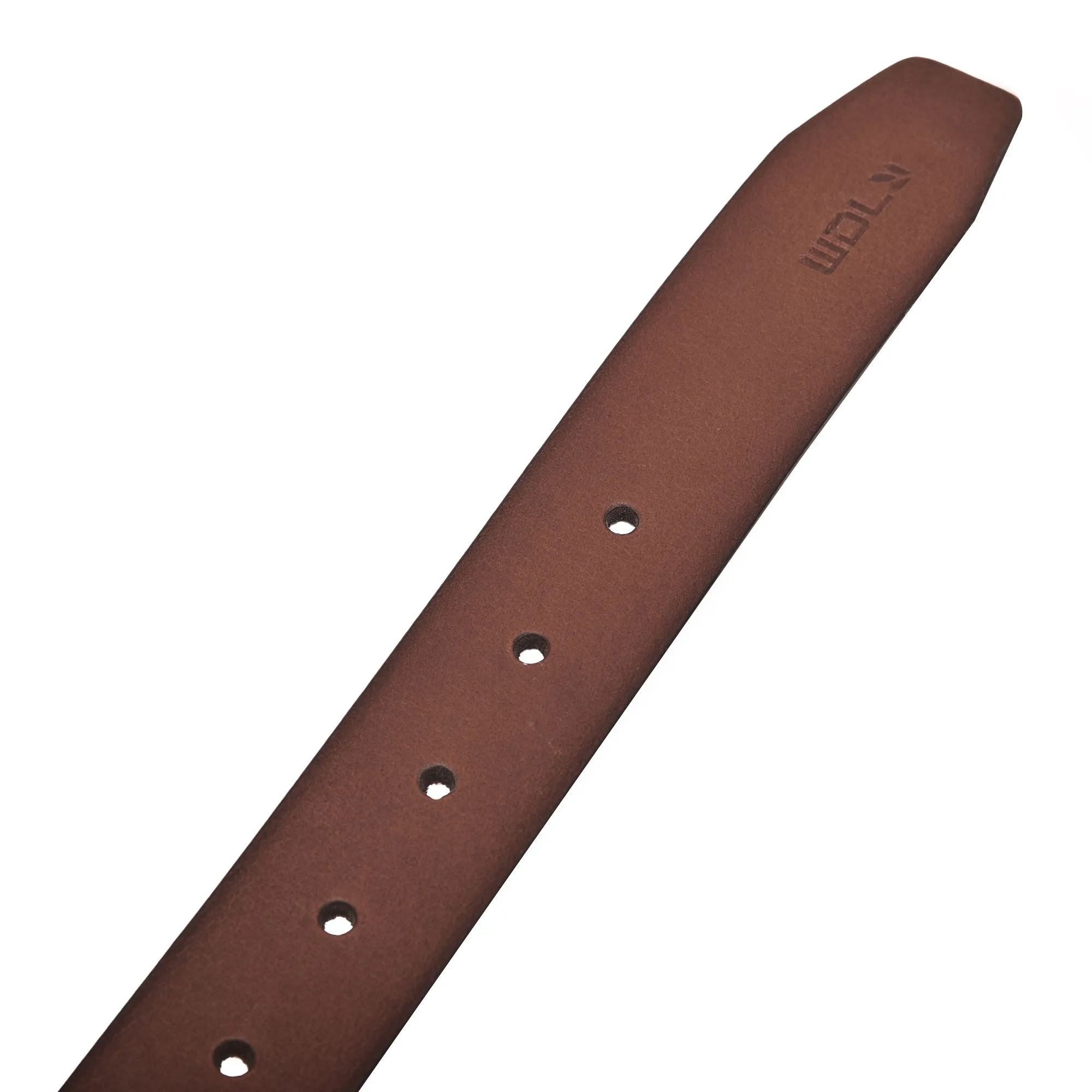Brown men's leather belt - Thumbnail 3