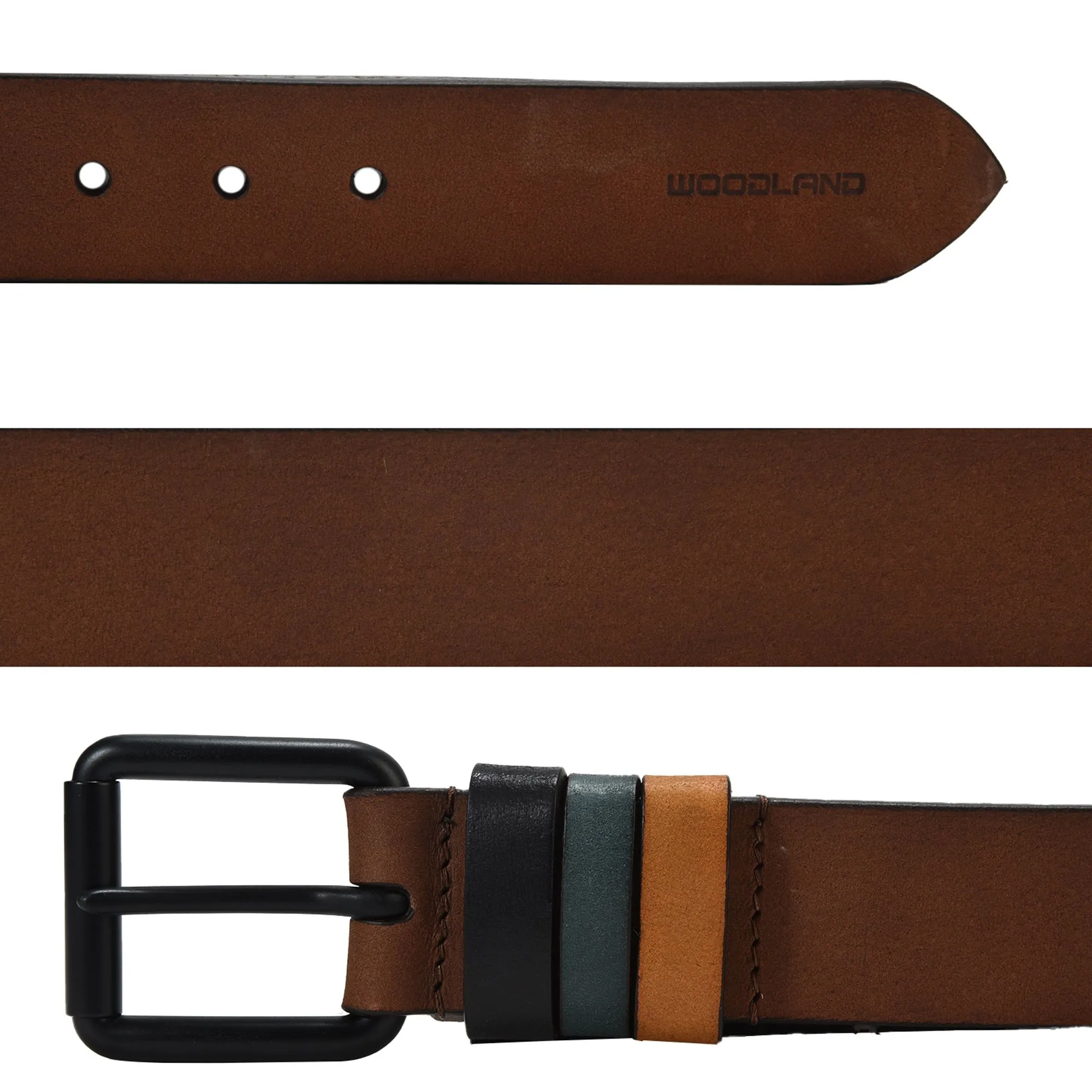 Brown leather belt - Thumbnail 2