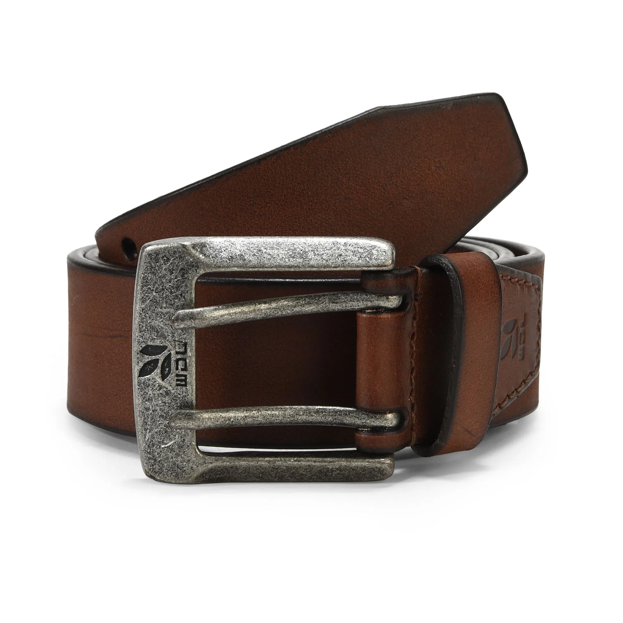 Brown leather belt - Thumbnail 1