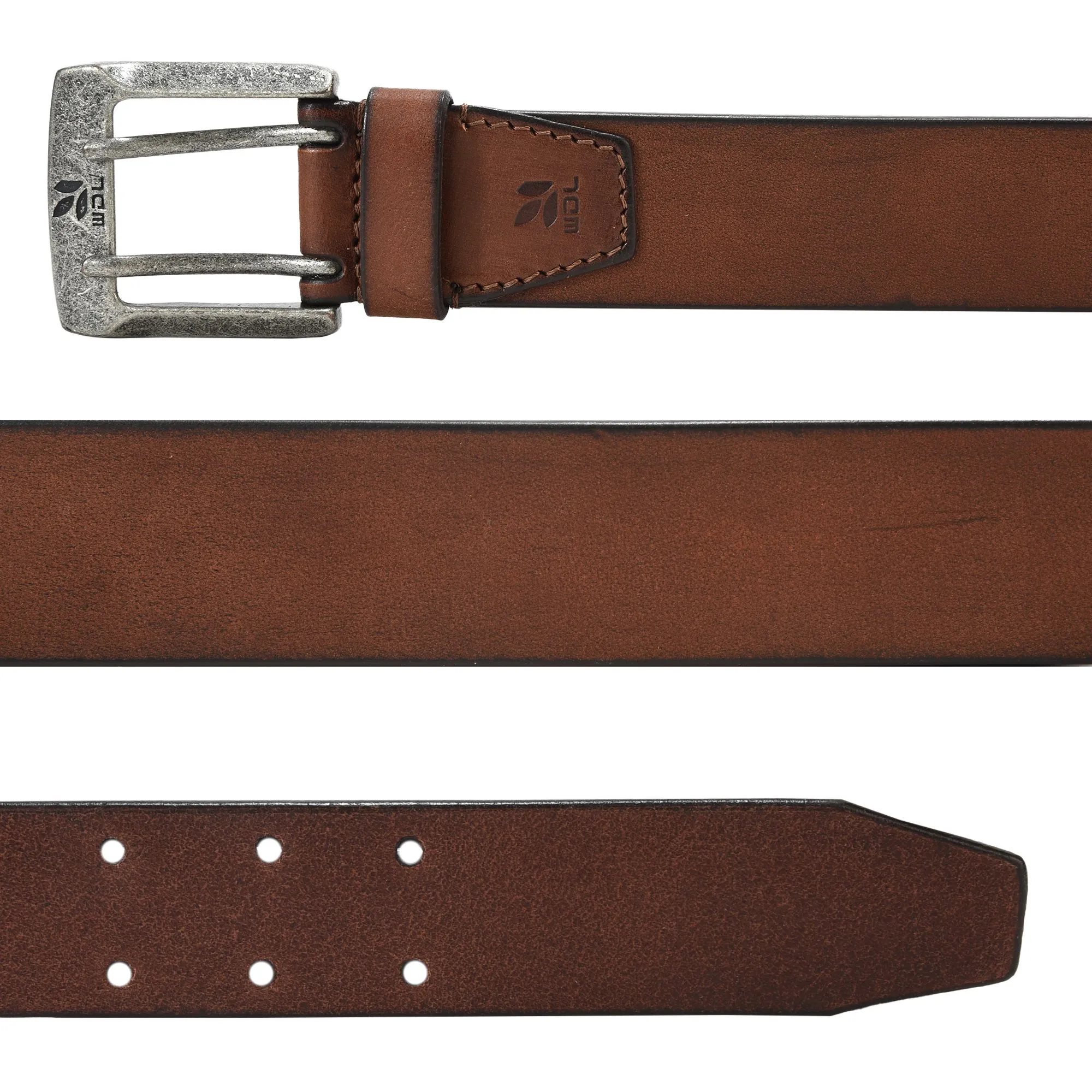 Brown leather belt - Thumbnail 2