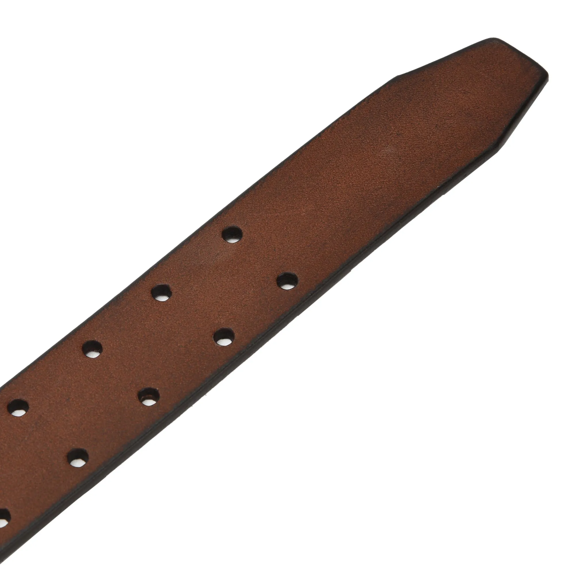 Brown leather belt - Thumbnail 3