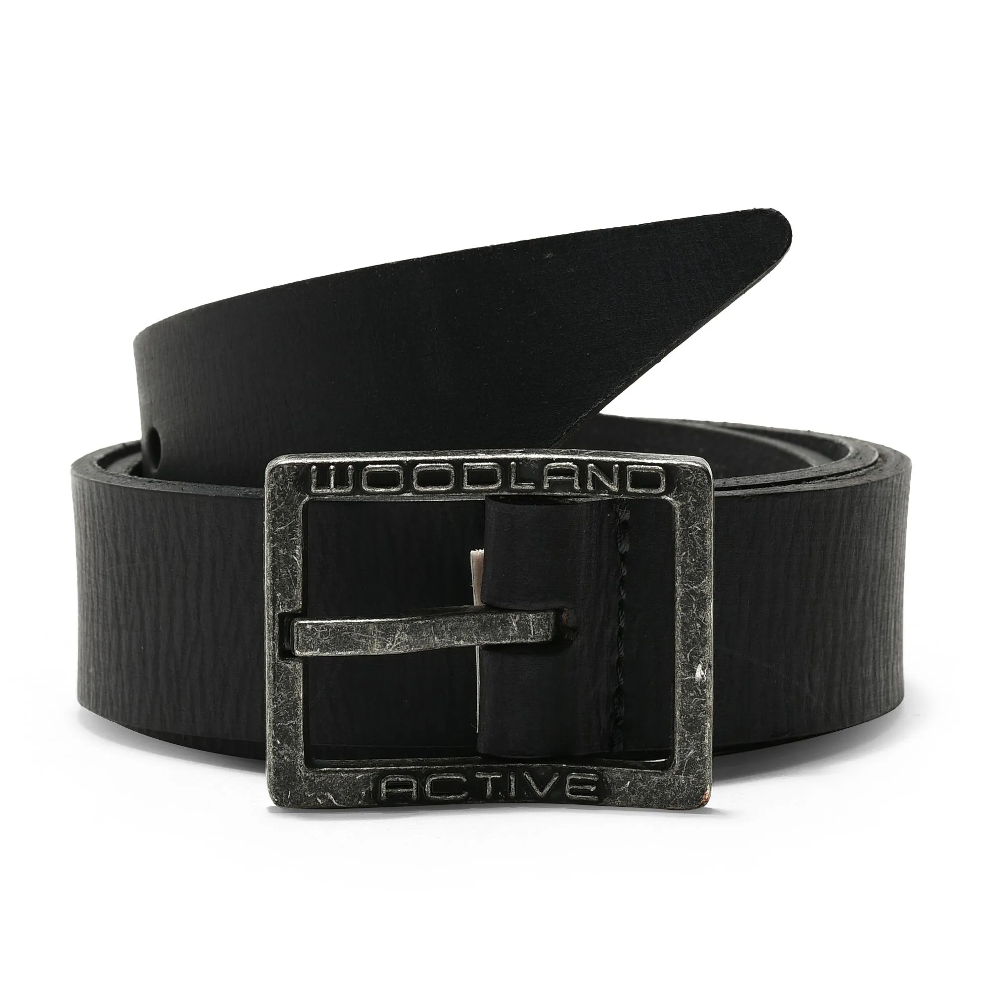 Black men's leather belt - Image 1