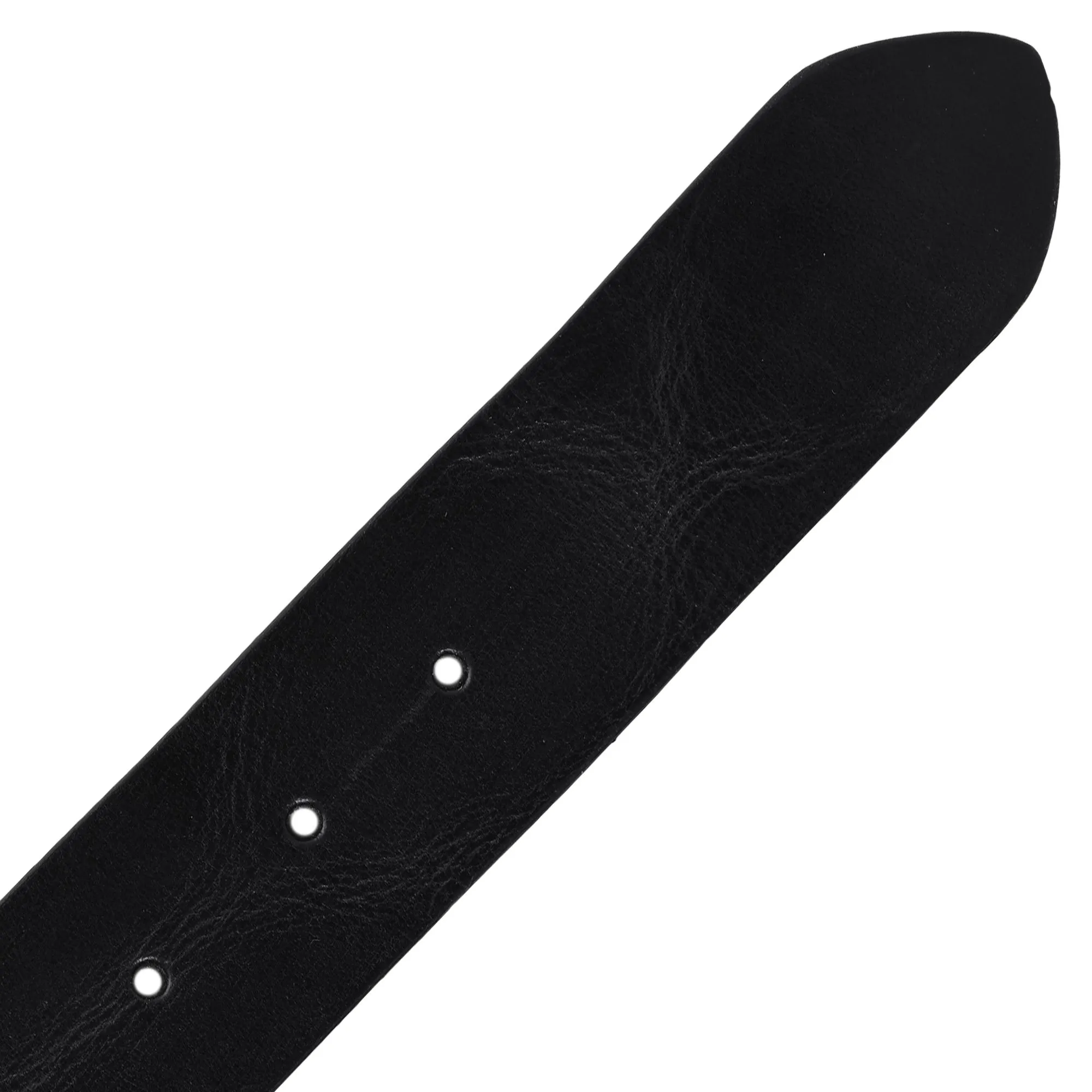 Black Leather Belt for men - Thumbnail 3
