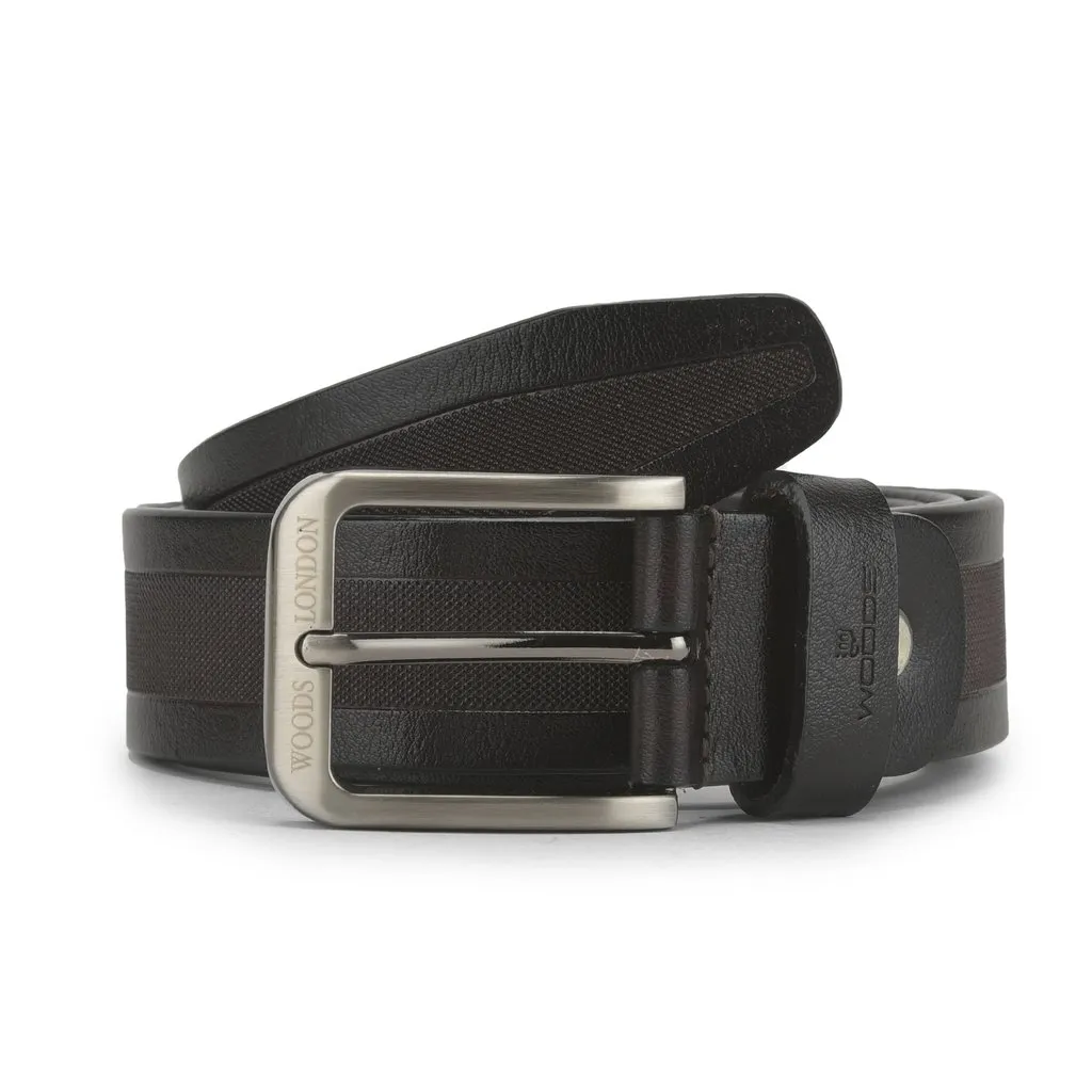 Brown Leather Belt for Men - Thumbnail 1
