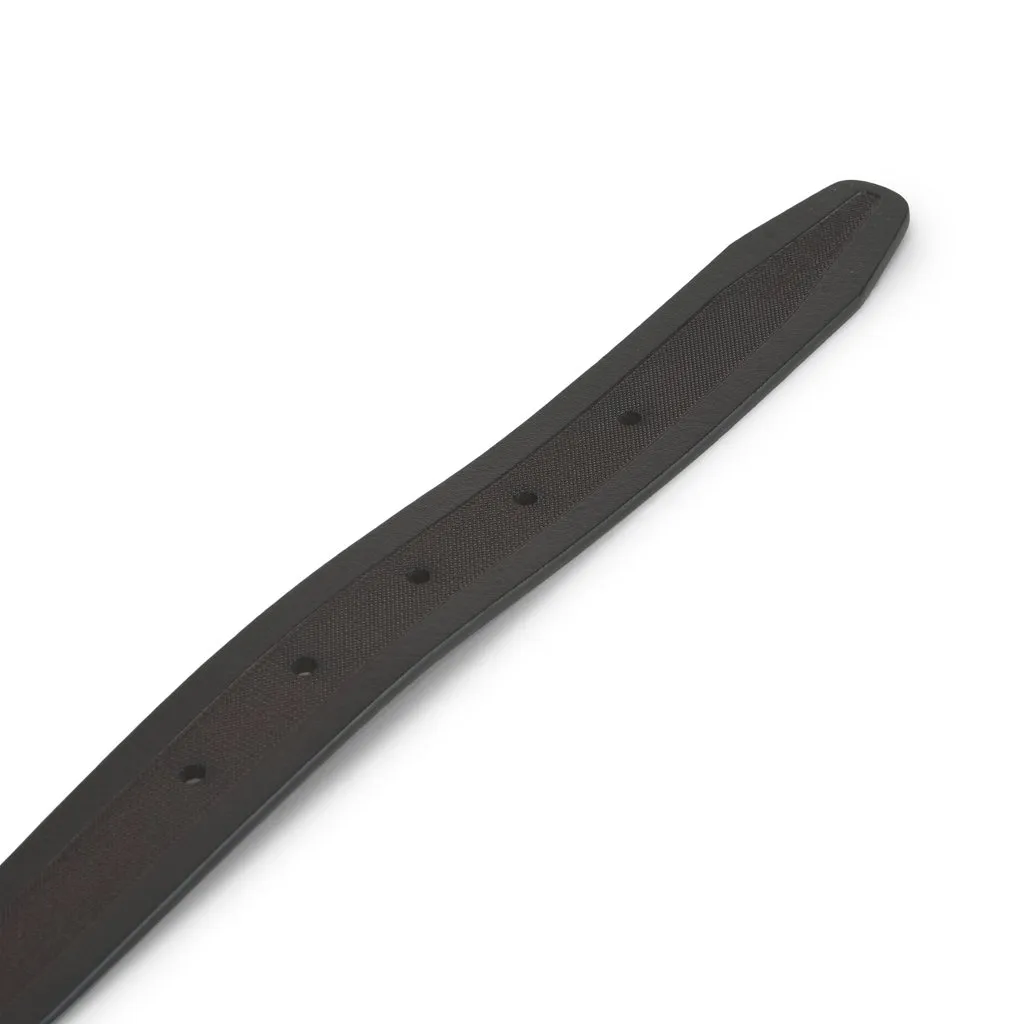Brown Leather Belt for Men - Thumbnail 3