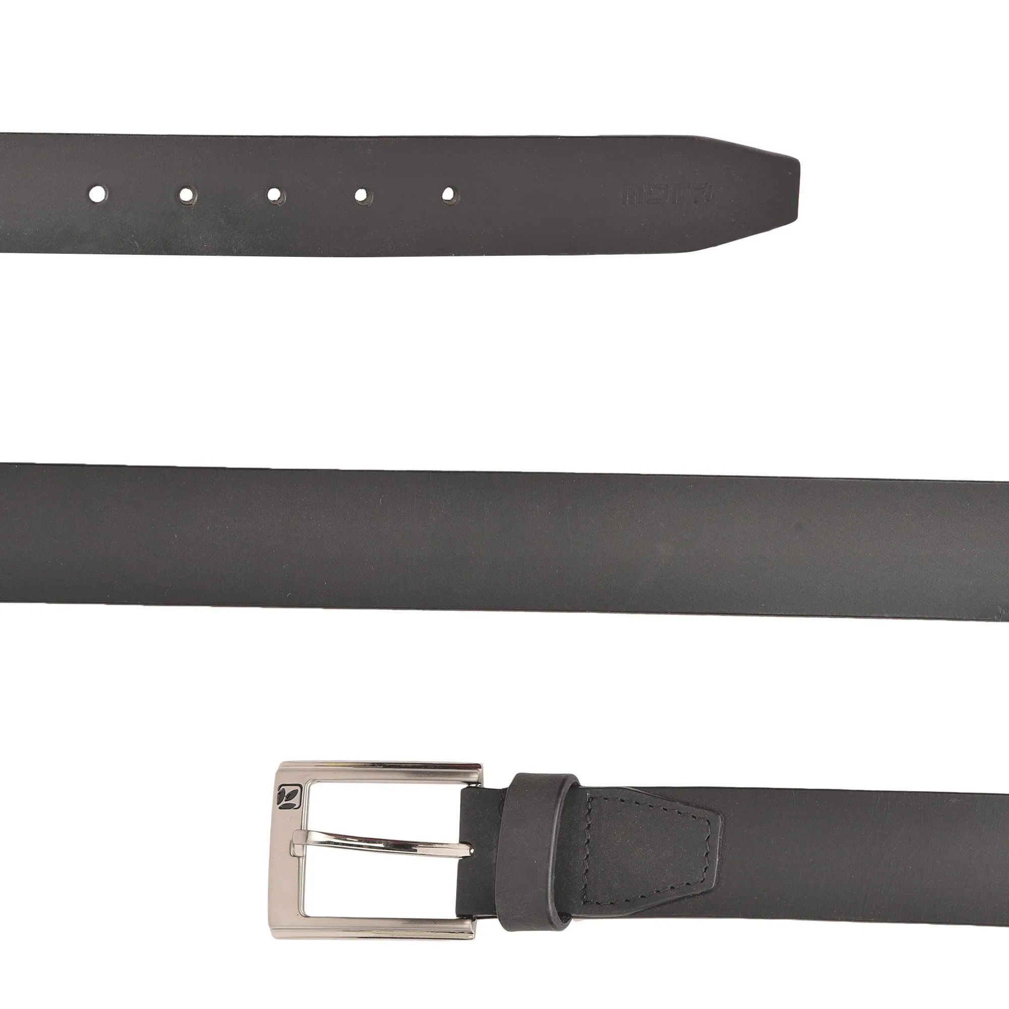 Black Leather Belt for men - Thumbnail 2