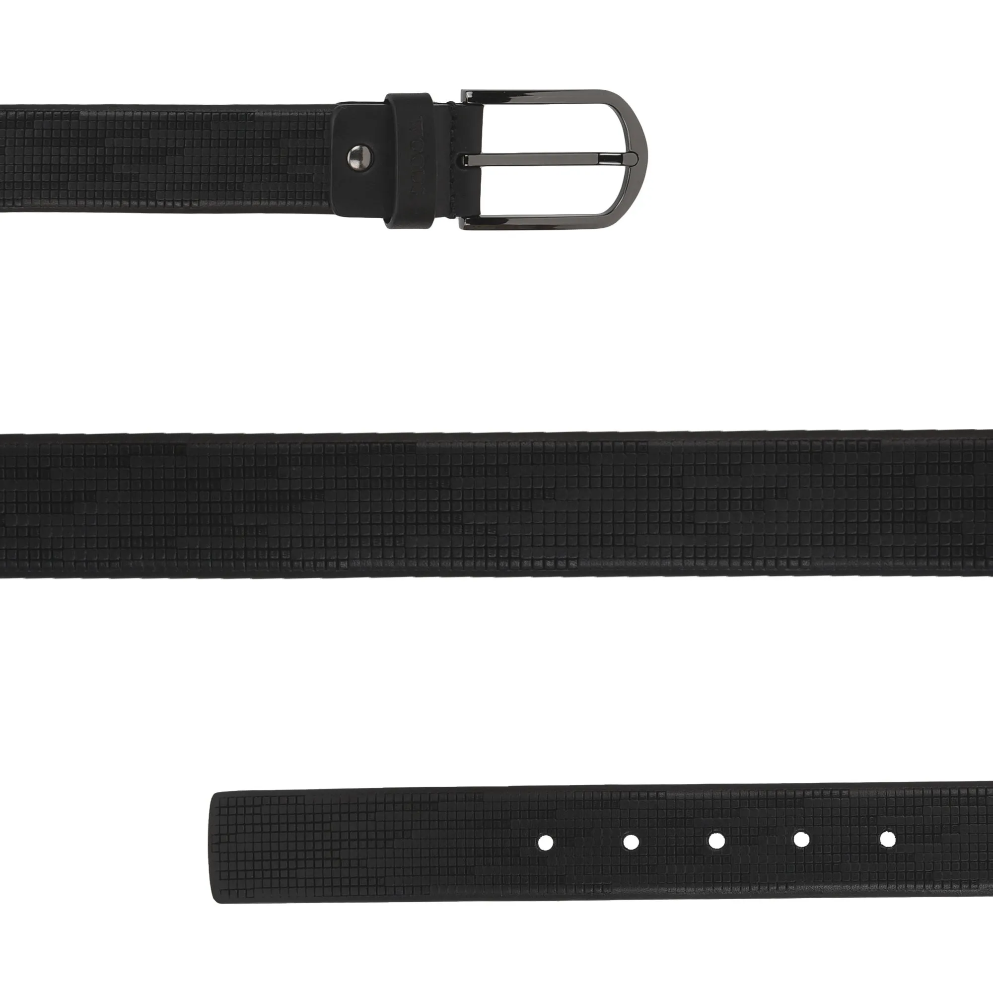 Black Leather Belt for Men - Thumbnail 2