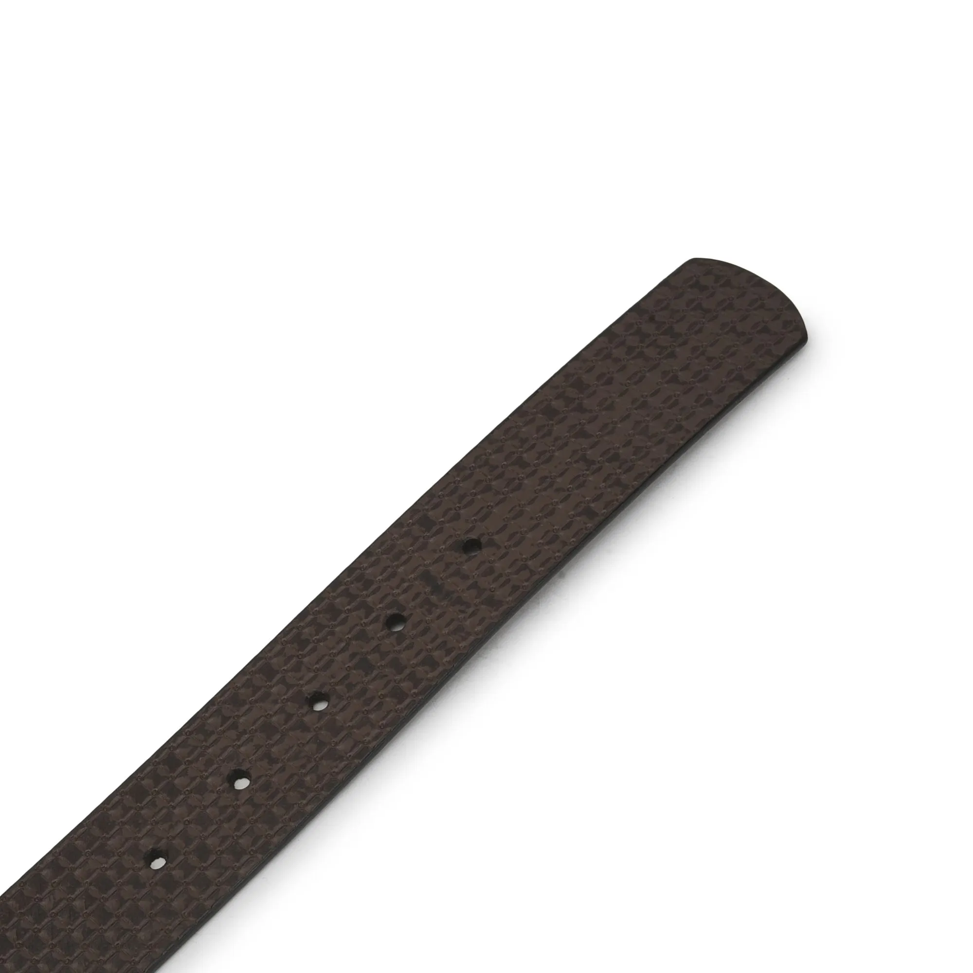 Brown Leather Belt for Men - Thumbnail 3