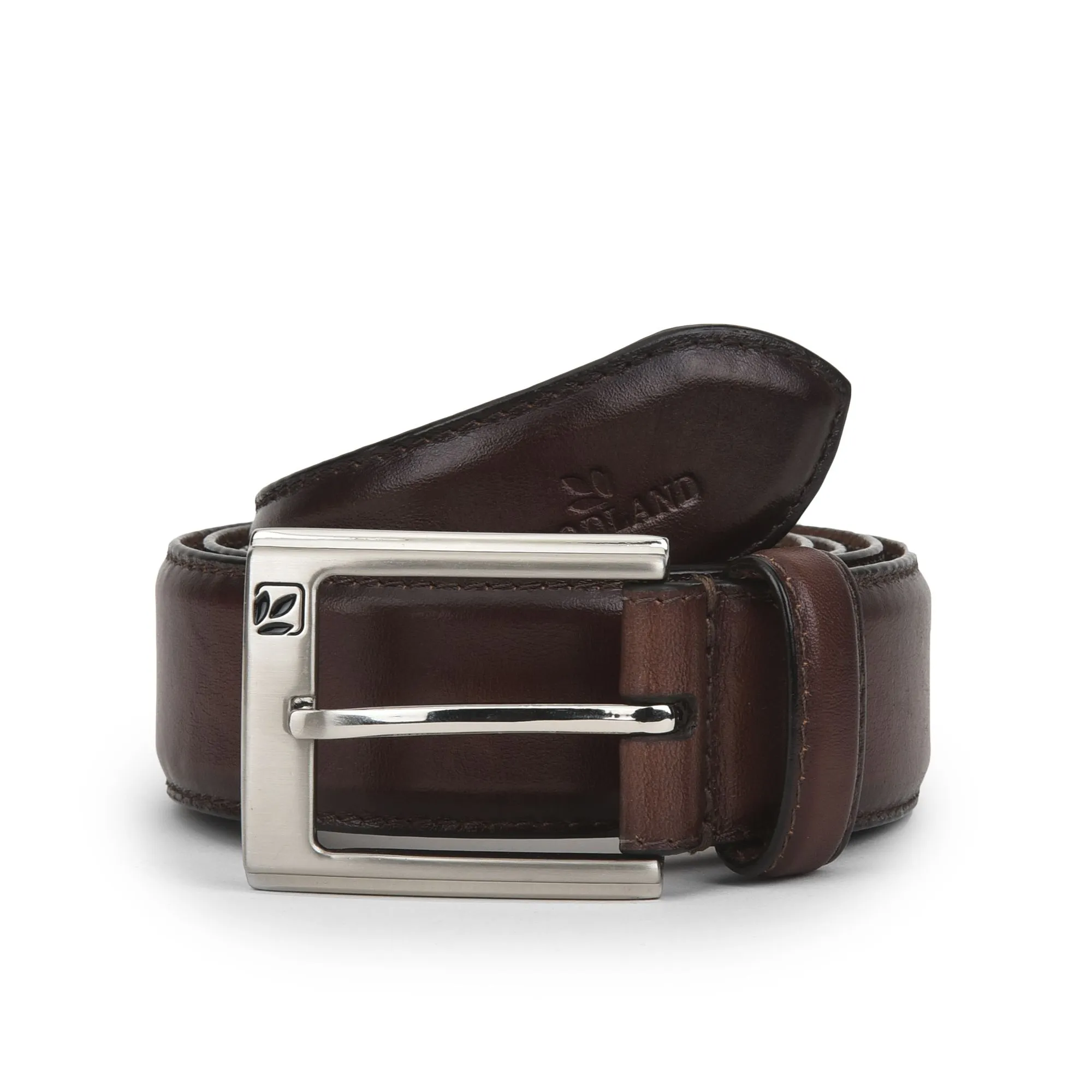Tan Leather Belt for Men - Thumbnail 1
