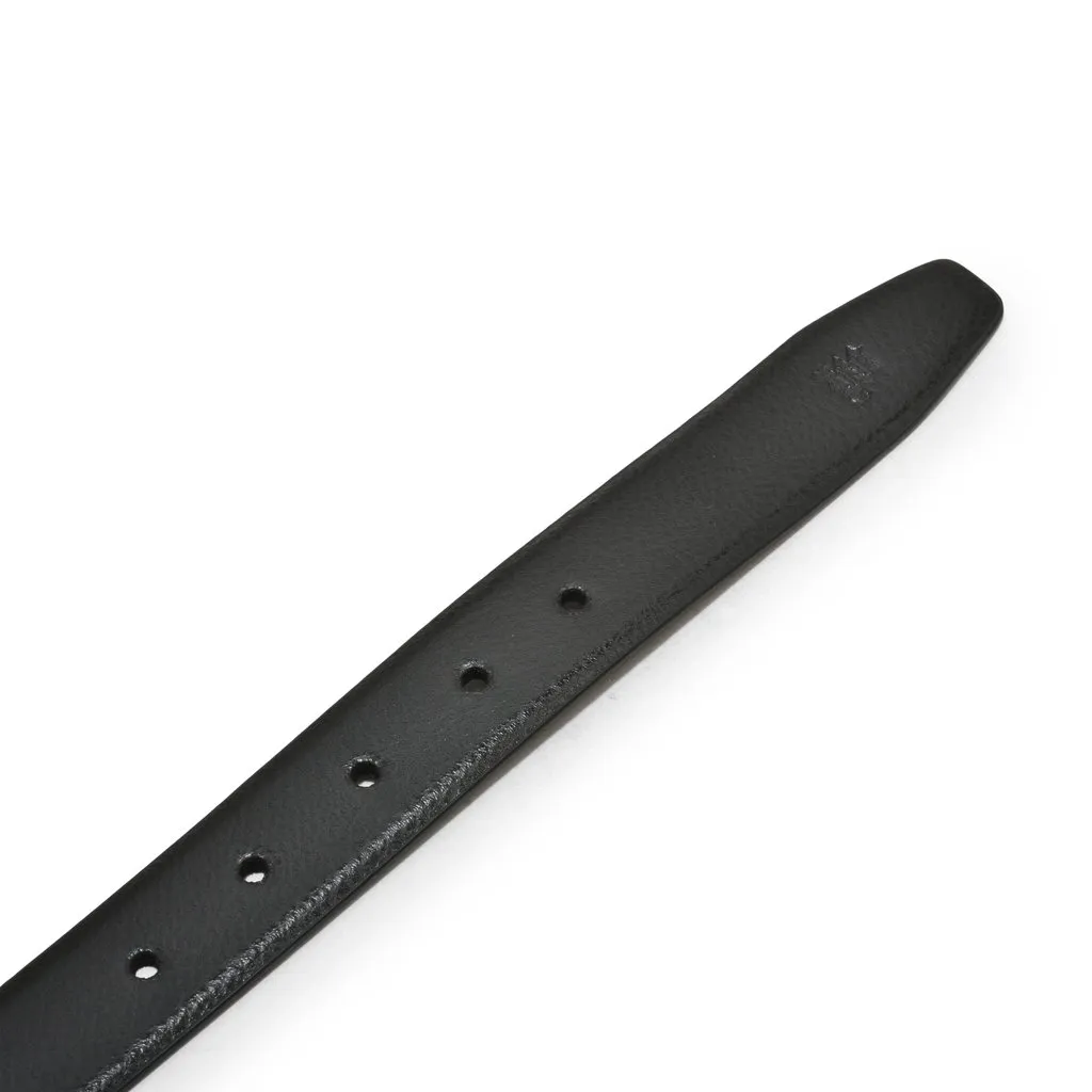 Black/brown Leather belt for men - Thumbnail 2
